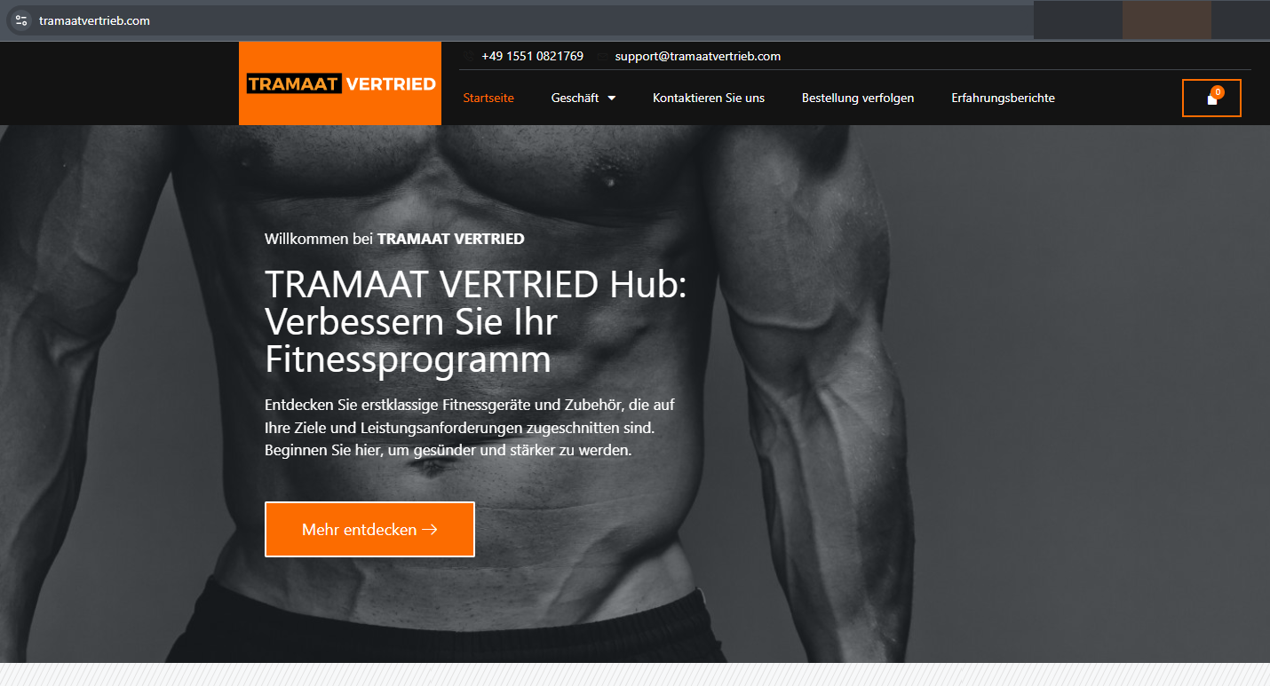 Screenshot tramaatvertrieb.com