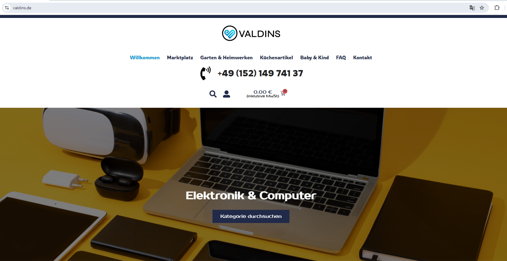 Screenshot valdins.de