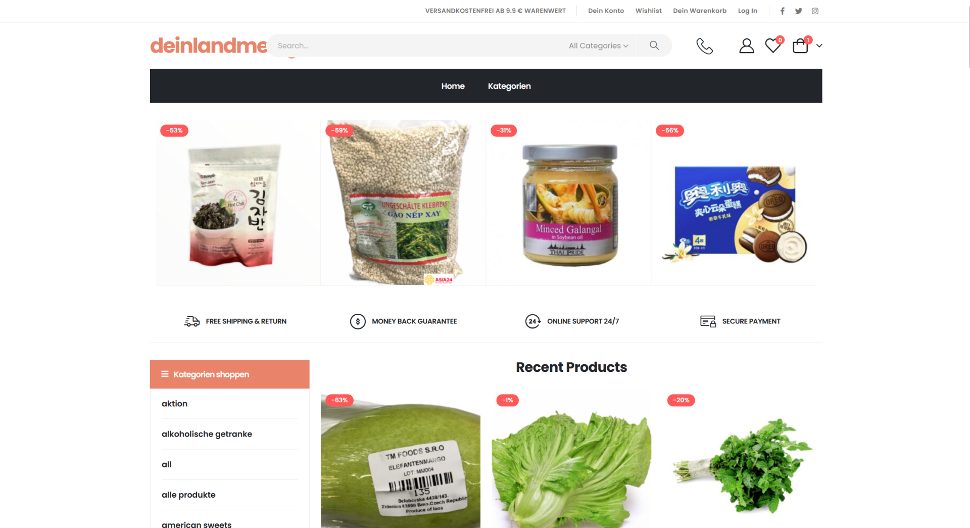 Screenshot deinlandmetzger.shop