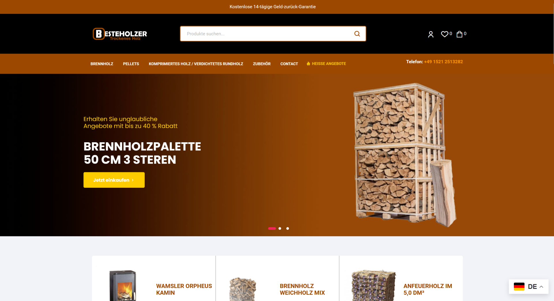 Screenshot besteholzer.com