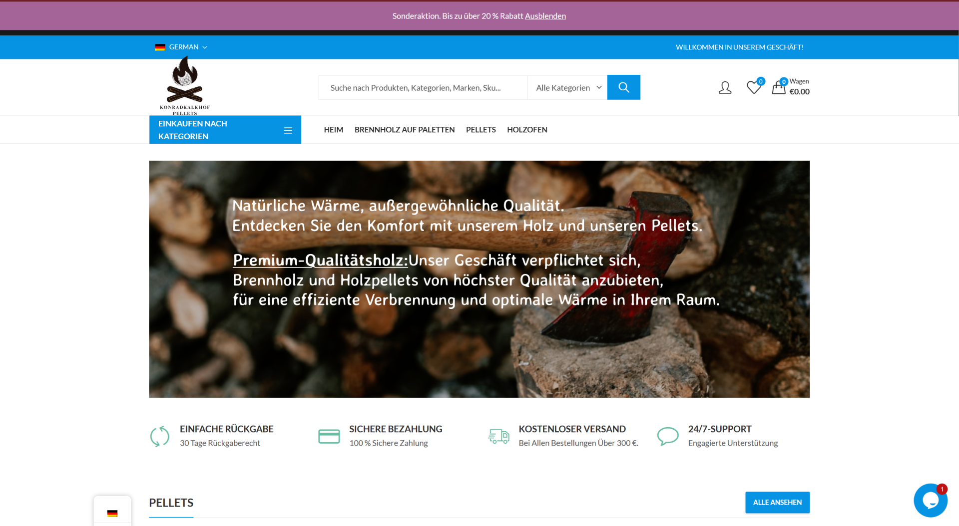 Screenshot konradkalkhof-pellets.de