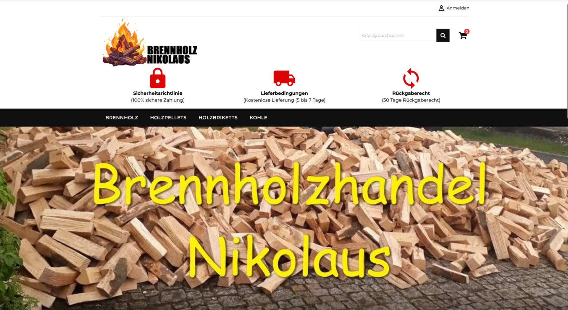 Screenshot brennholznikolaus.de