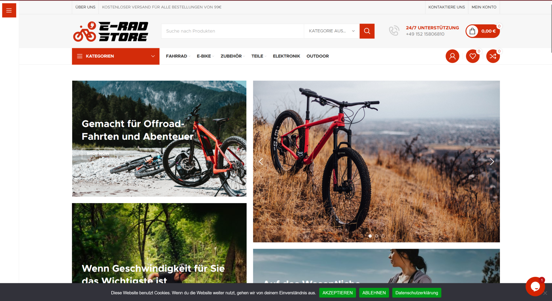 Screenshot eradstore.de