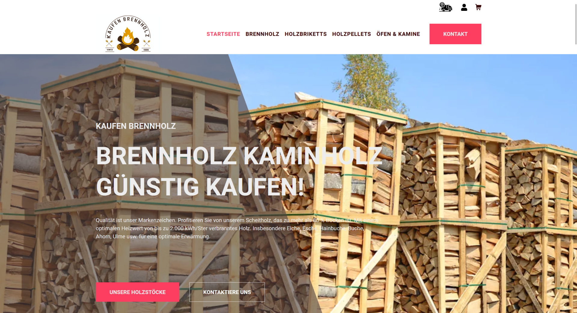 Screenshot kaufenbrennholz.com