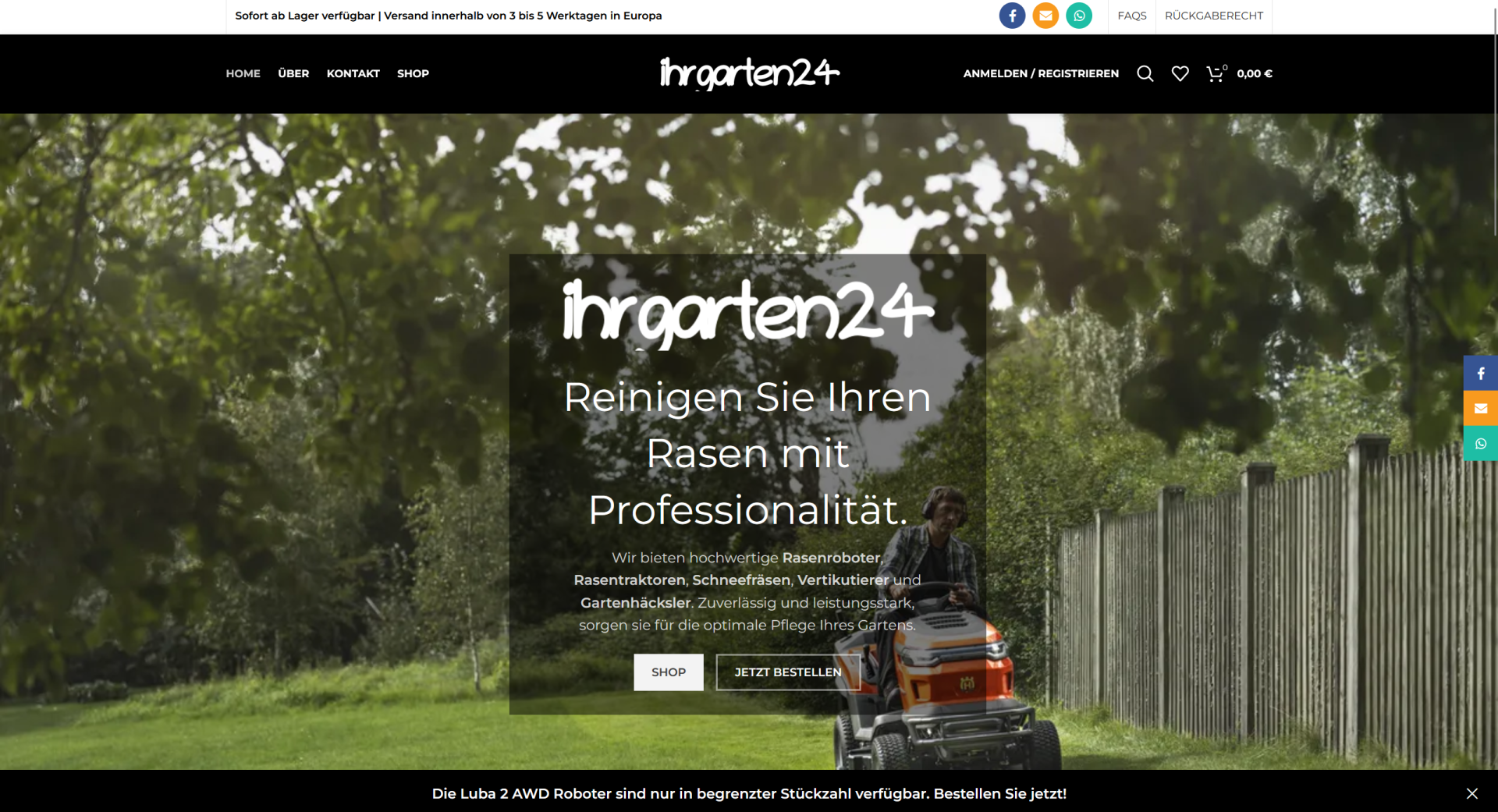 Screenshot ihrgarten24.com