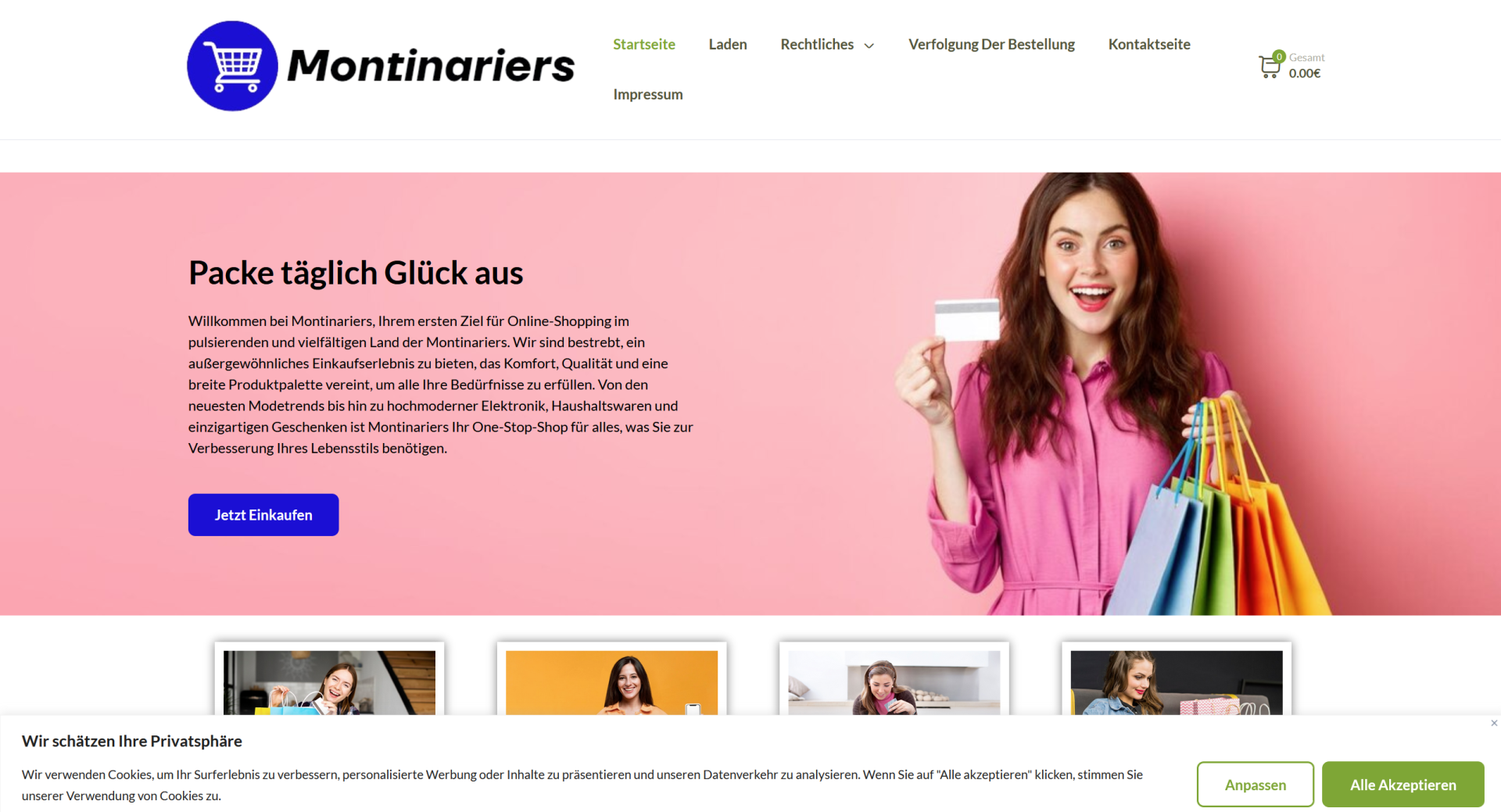 Screenshot montinariers.de