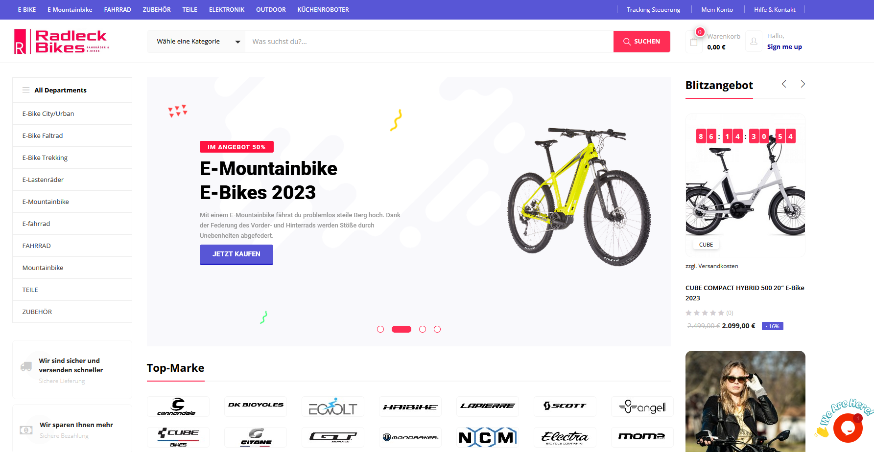 Screenshot Radleckbikes.com