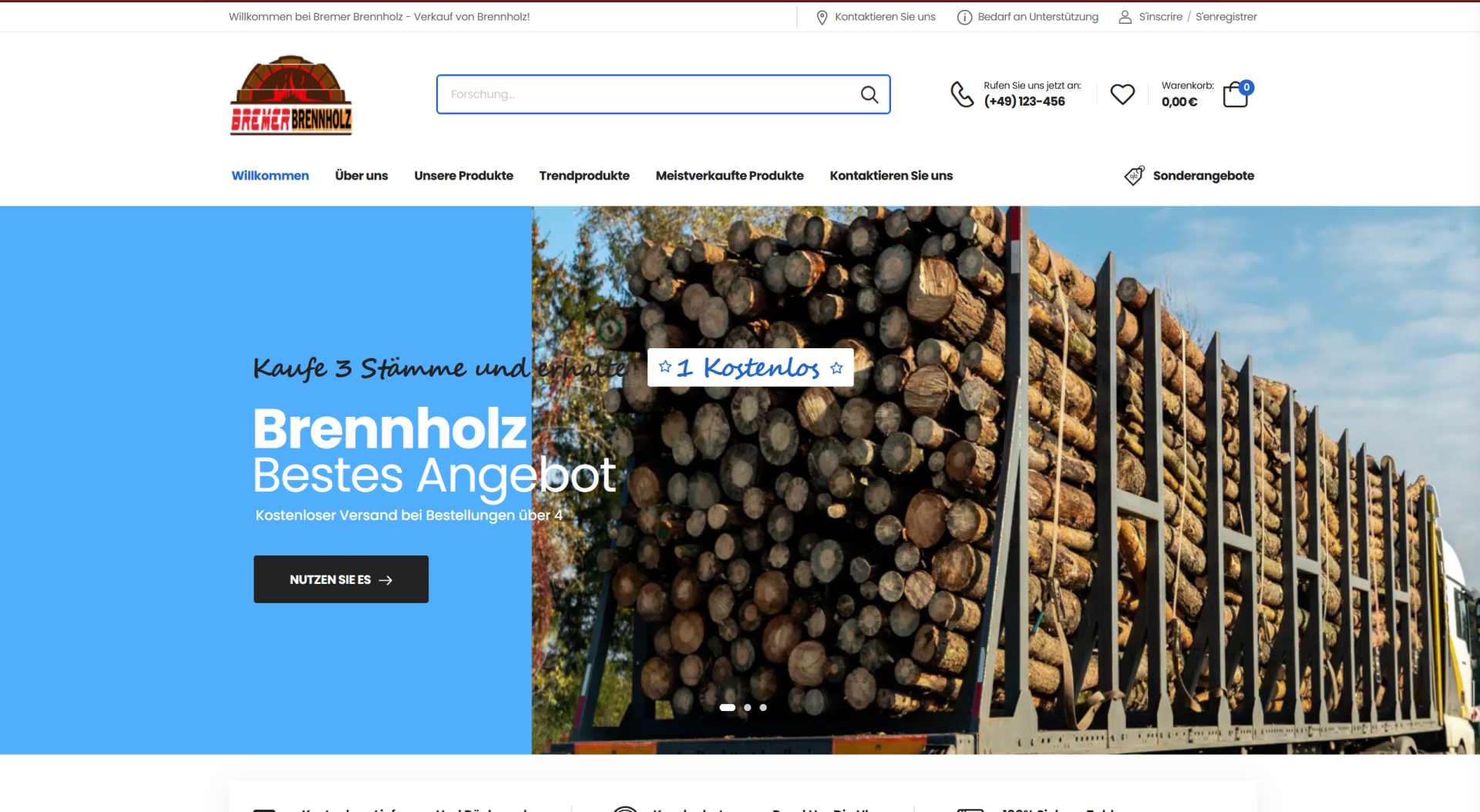 Screenshot bremerbrennholz.comde
