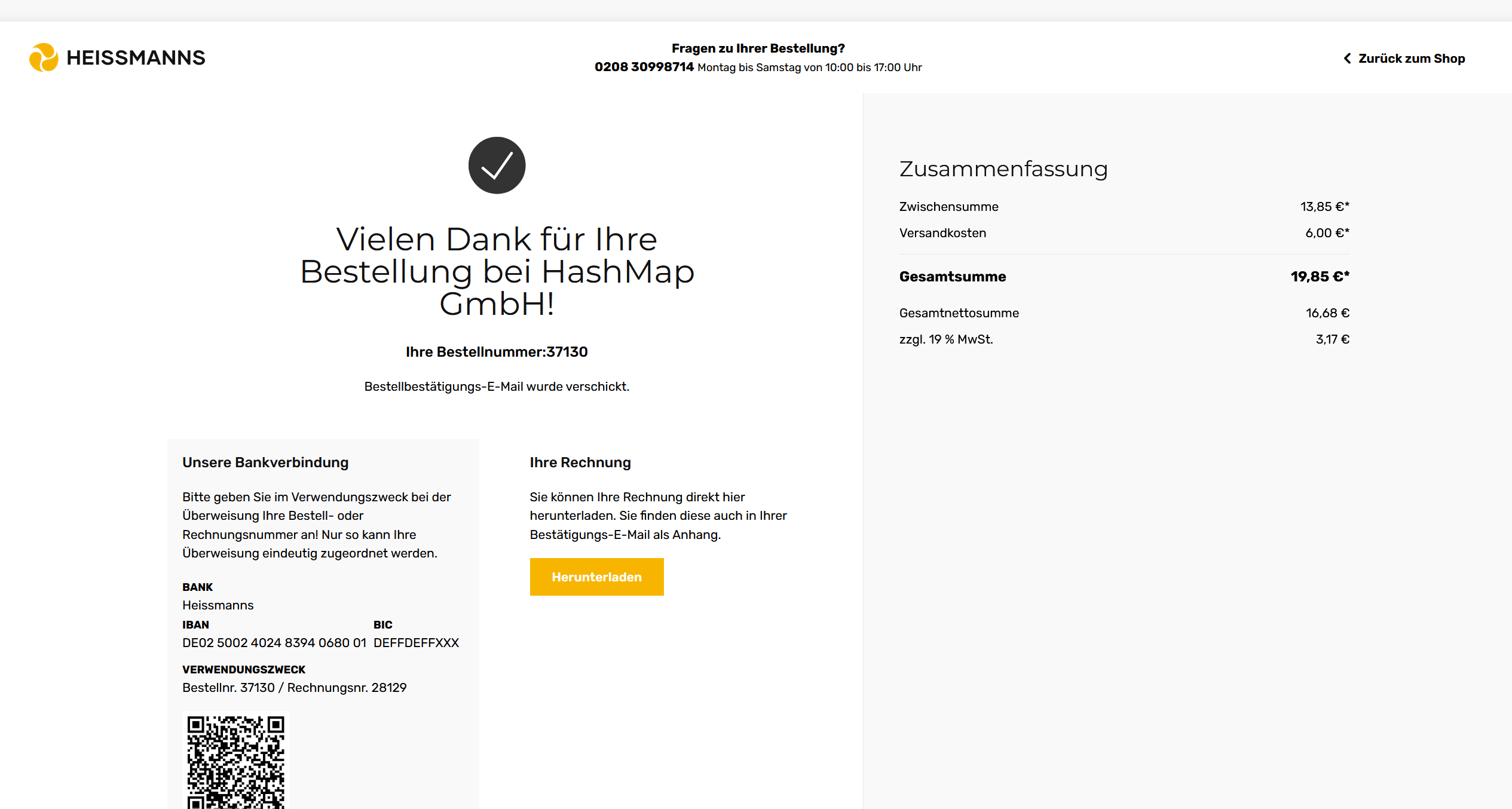 Screenshot heissmanns.de