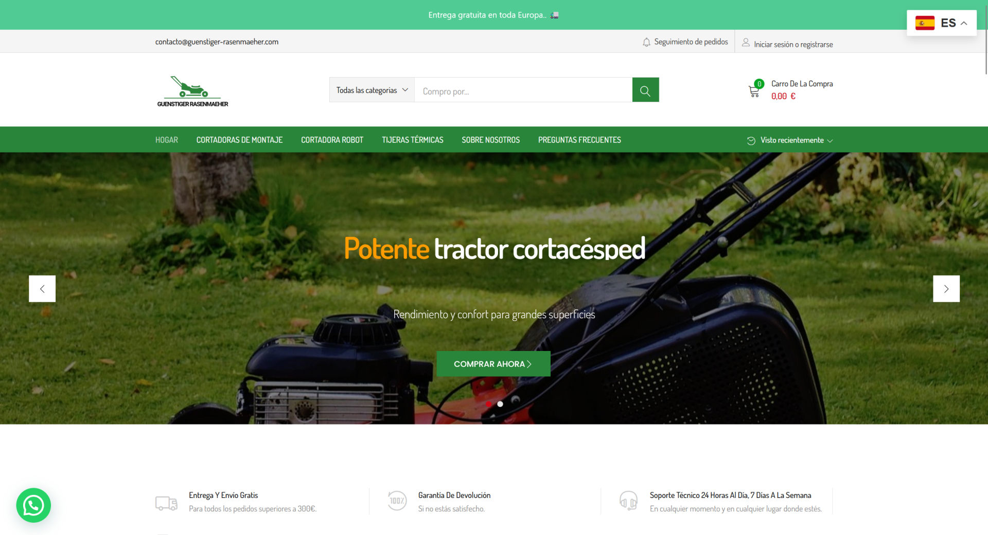 Screenshot guenstiger-rasenmaeher.com