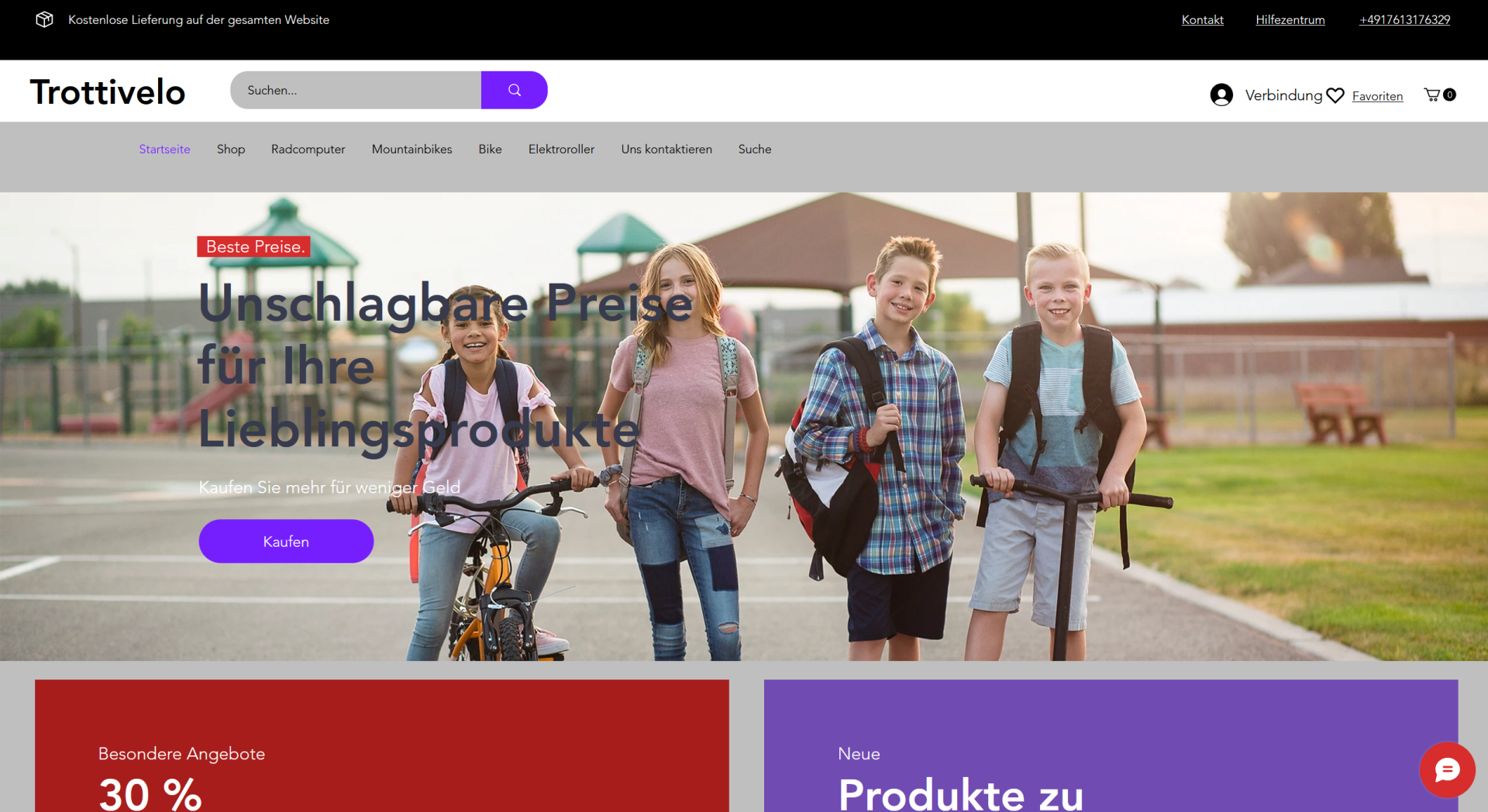 Screenshot trottivelo.com