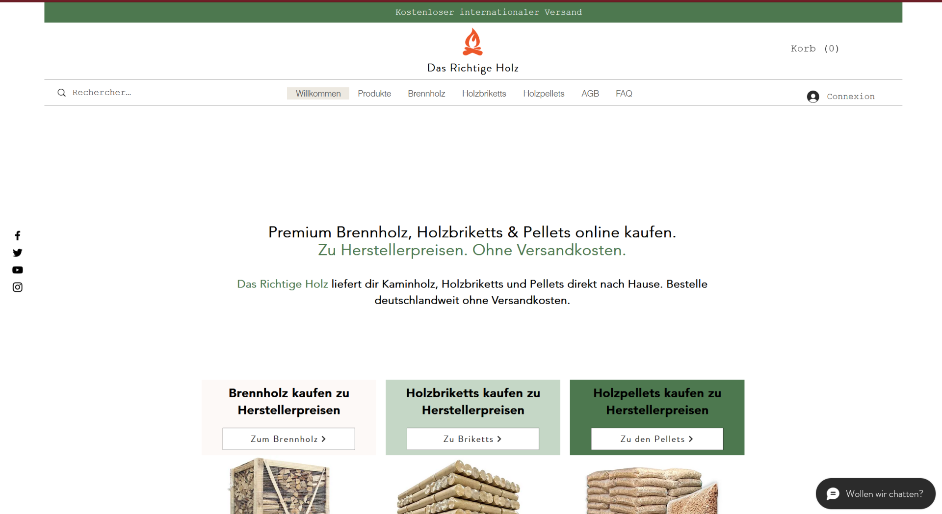 Screenshot dasrichtigeholz.com