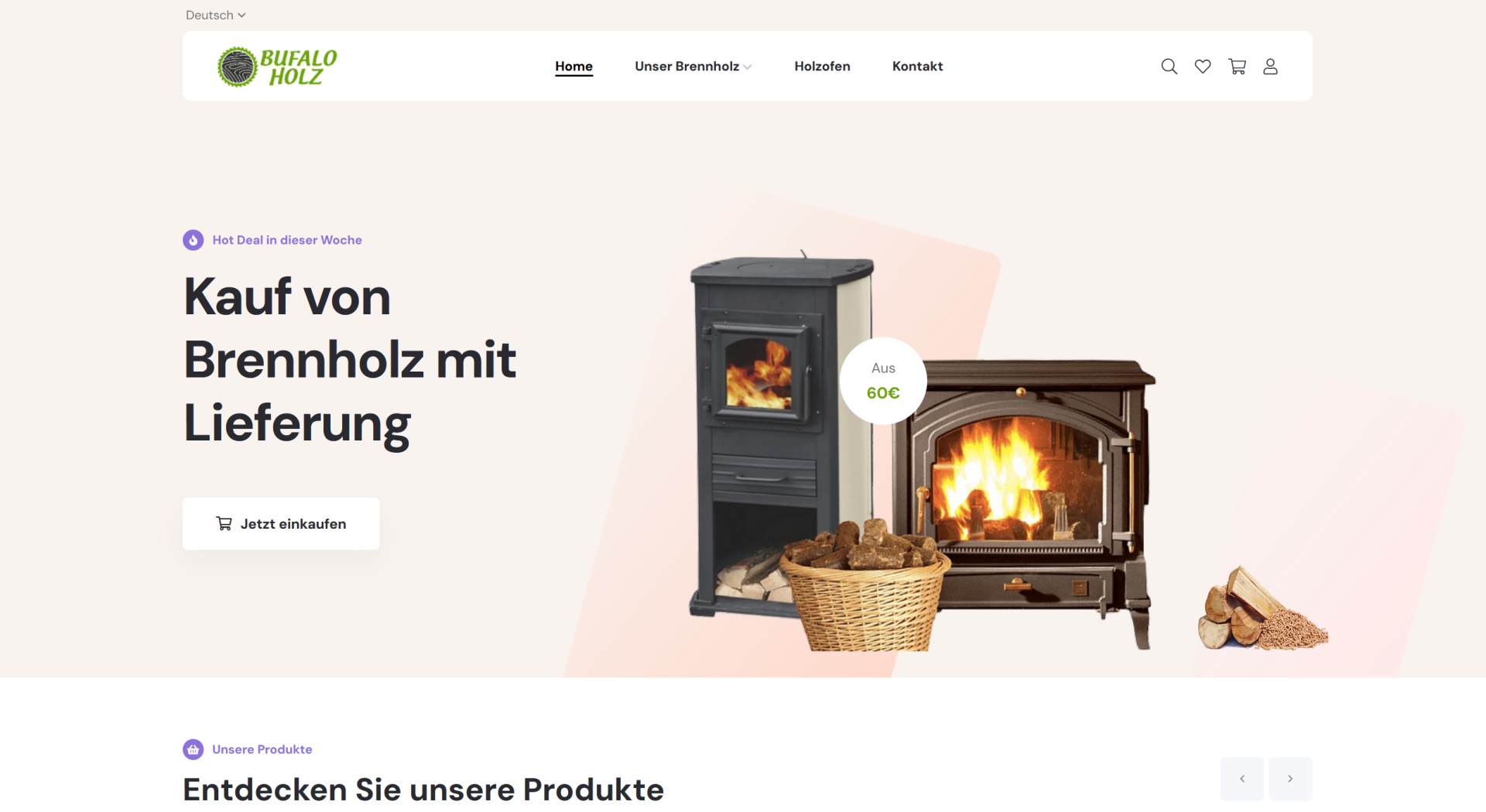 Screenshot bufalo-holz.com