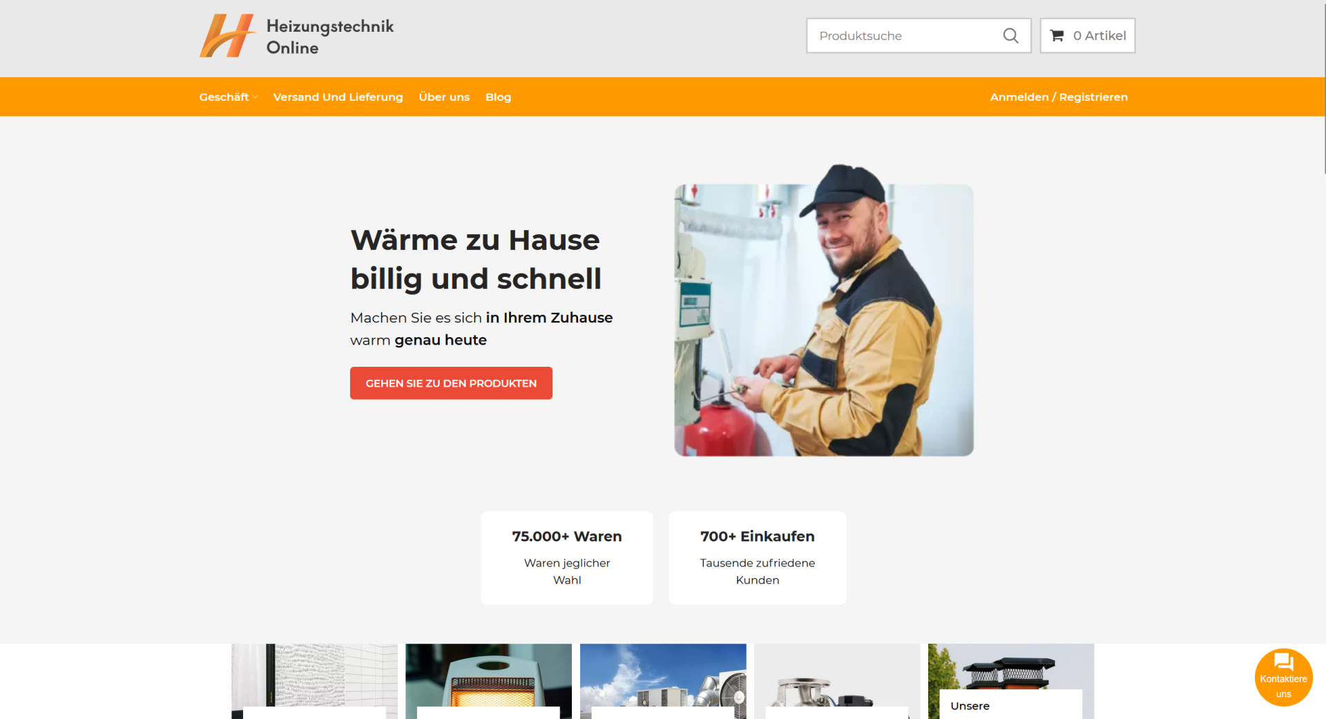 Screenshot heizungstechnik-online.de