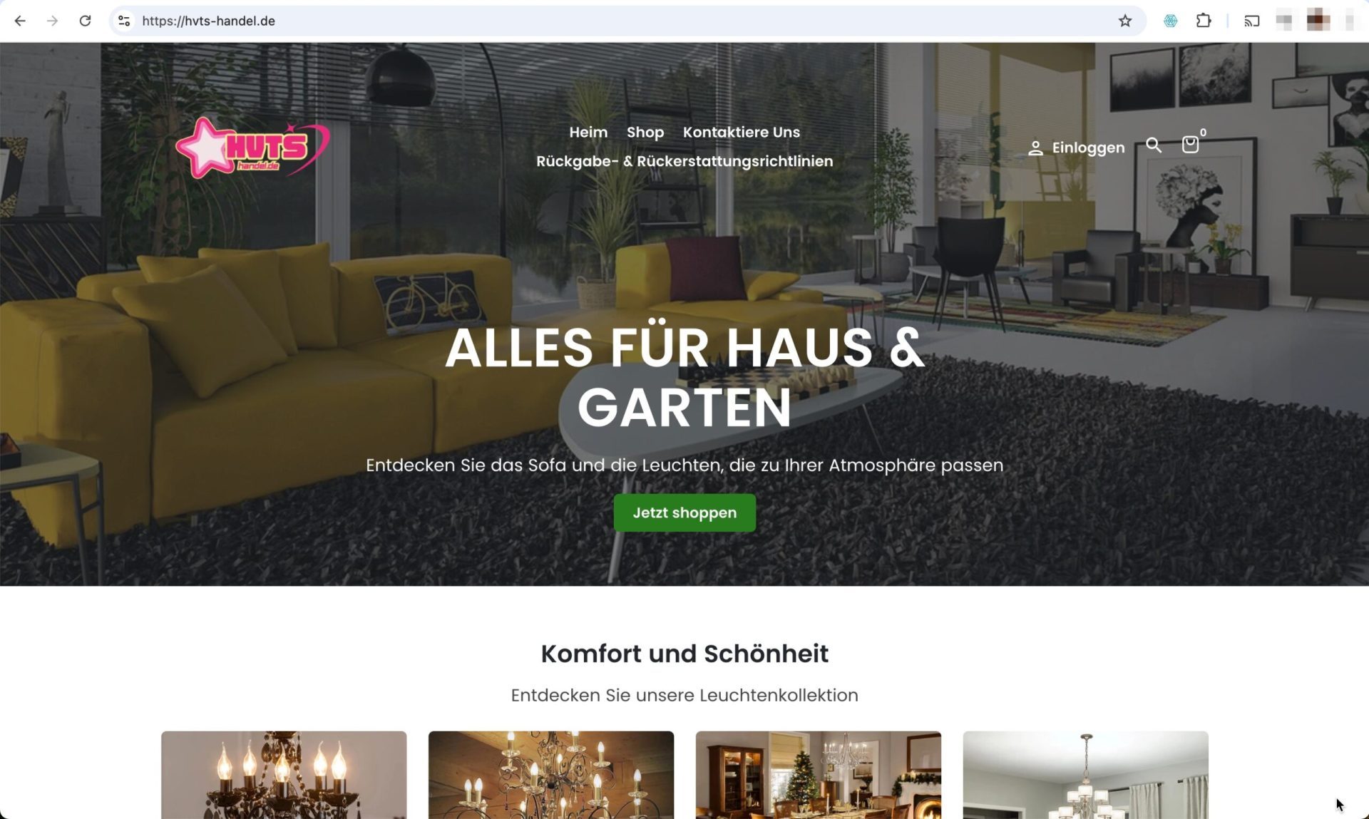 Screenshot hvts-handel.de