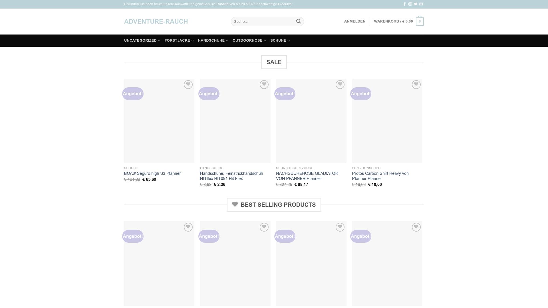Screenshot adventure-rauch.shop