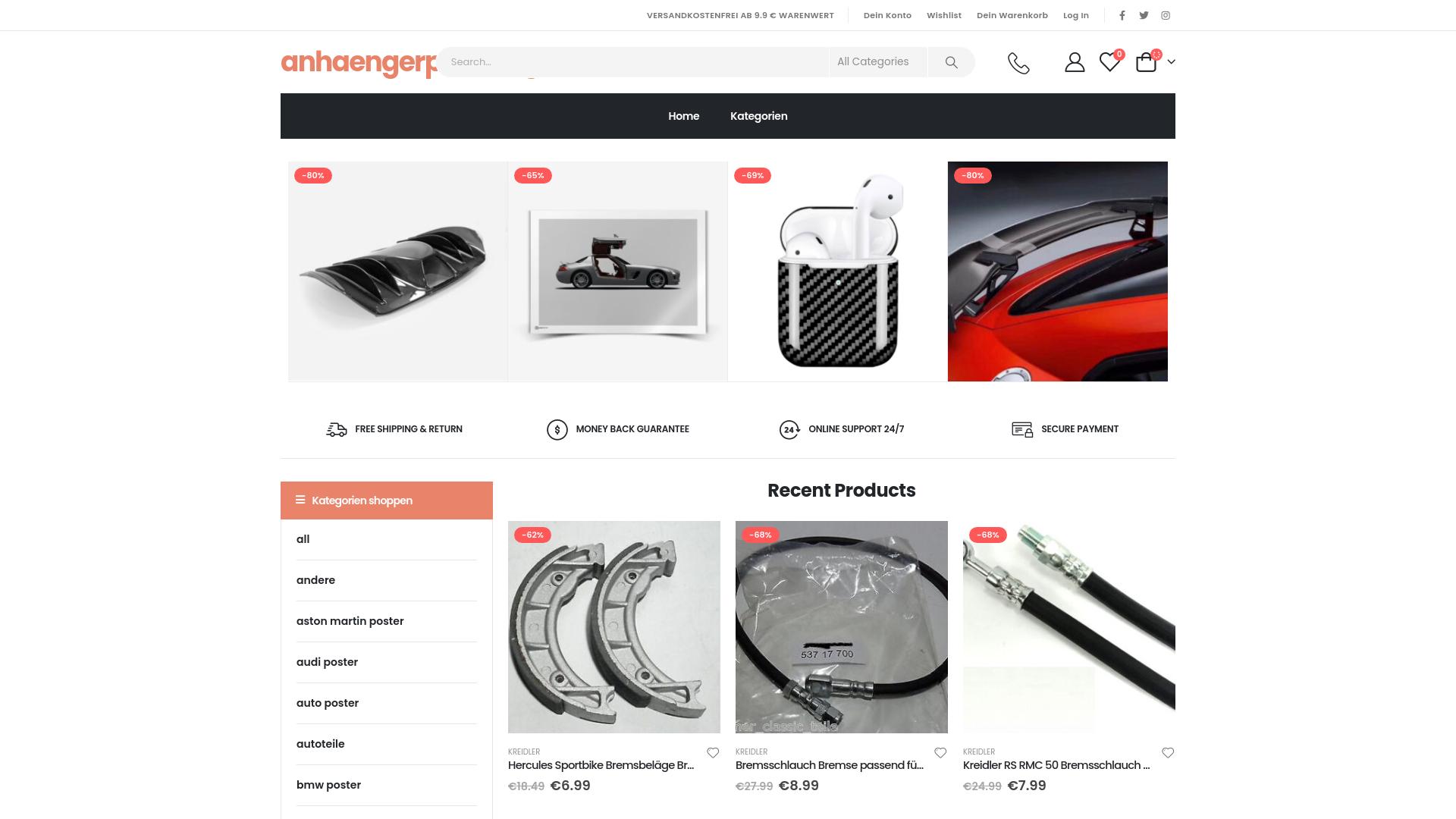 Screenshot anhaengerparksingen.shop