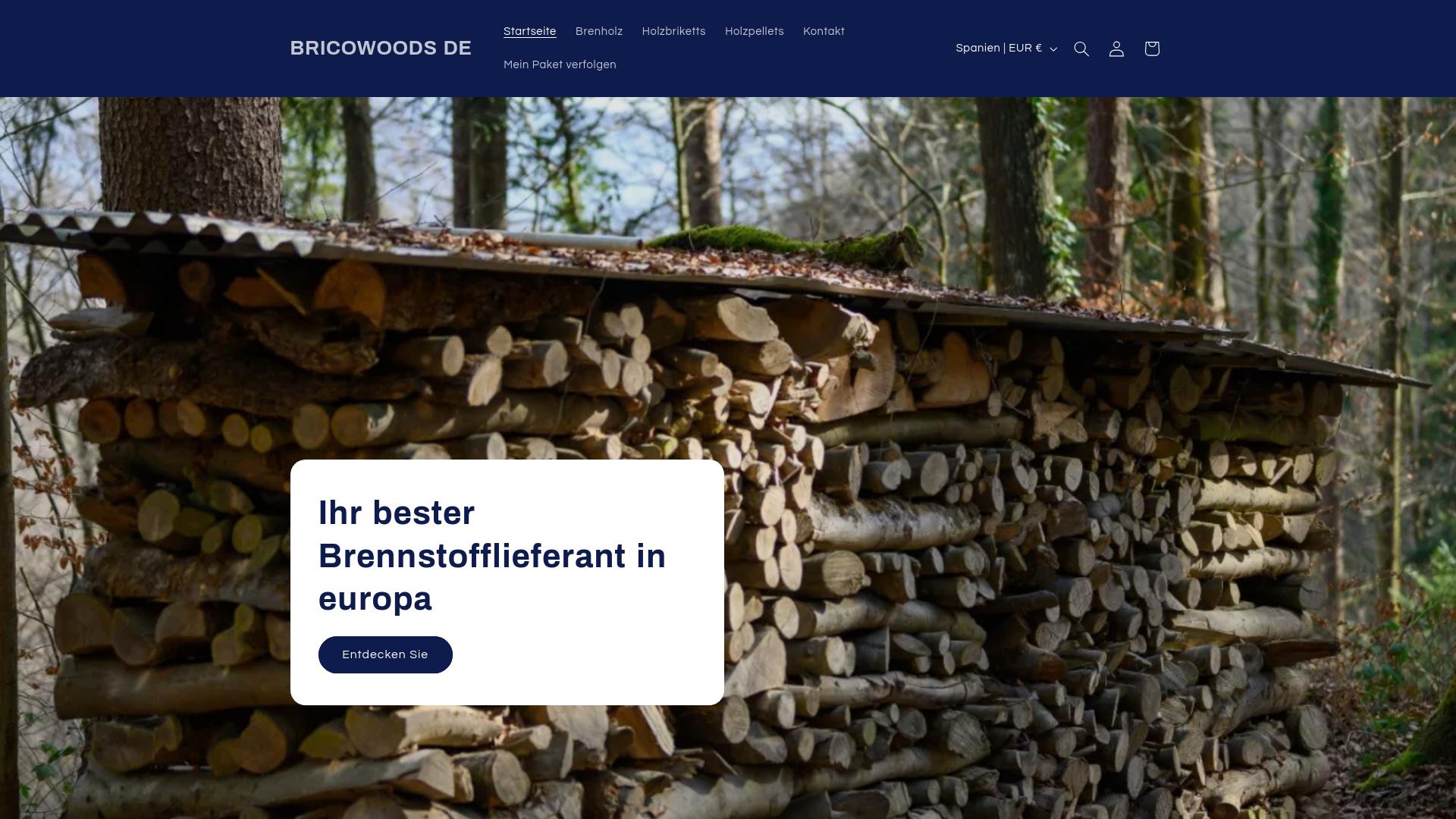 Screenshot bricowood-de.com