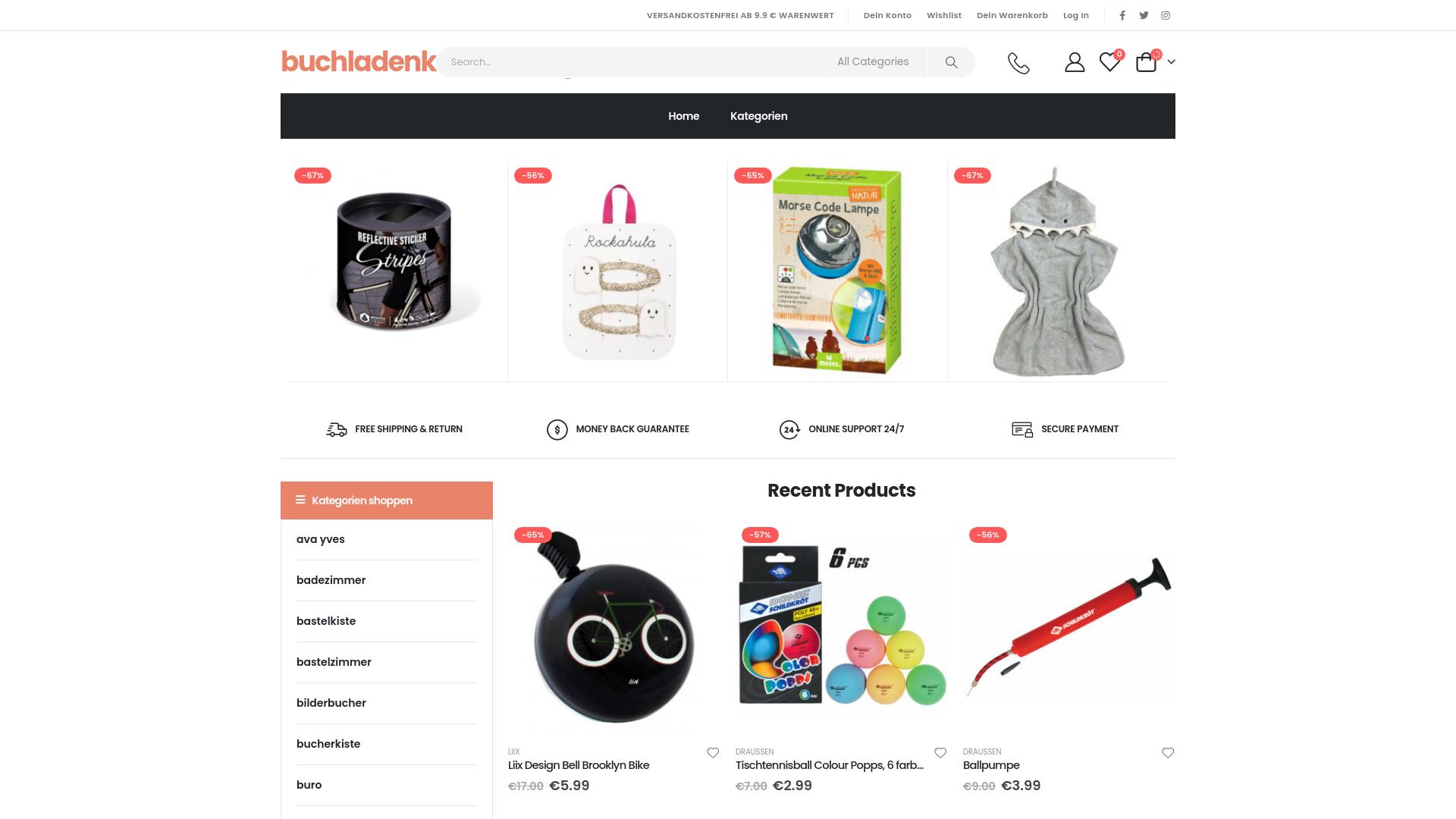 Screenshot buchladenkoestershop.shop