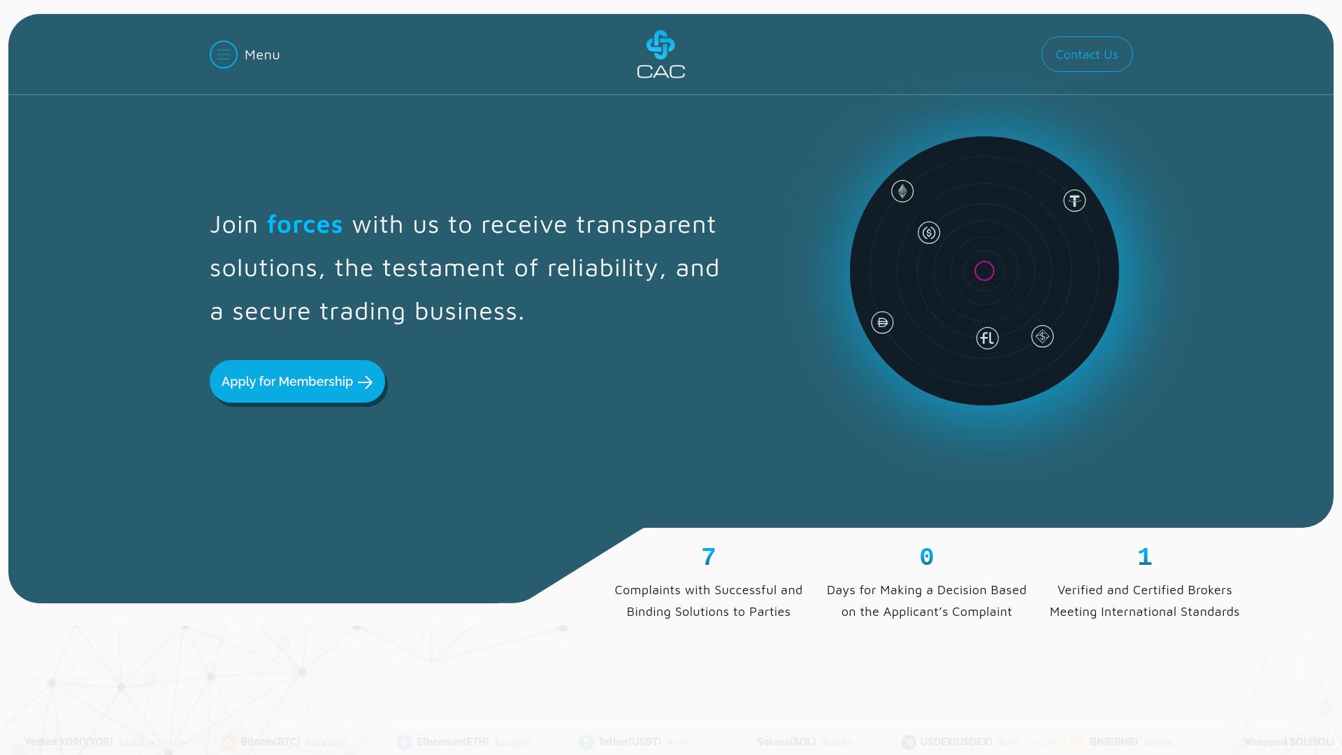 Screenshot cryptoassetscontrol.com