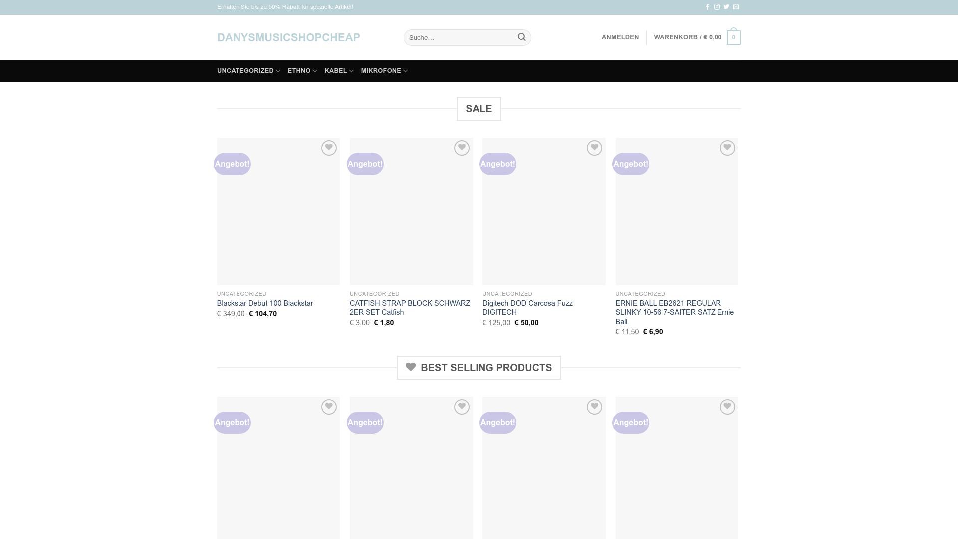 Screenshot danysmusicshopcheap.shop