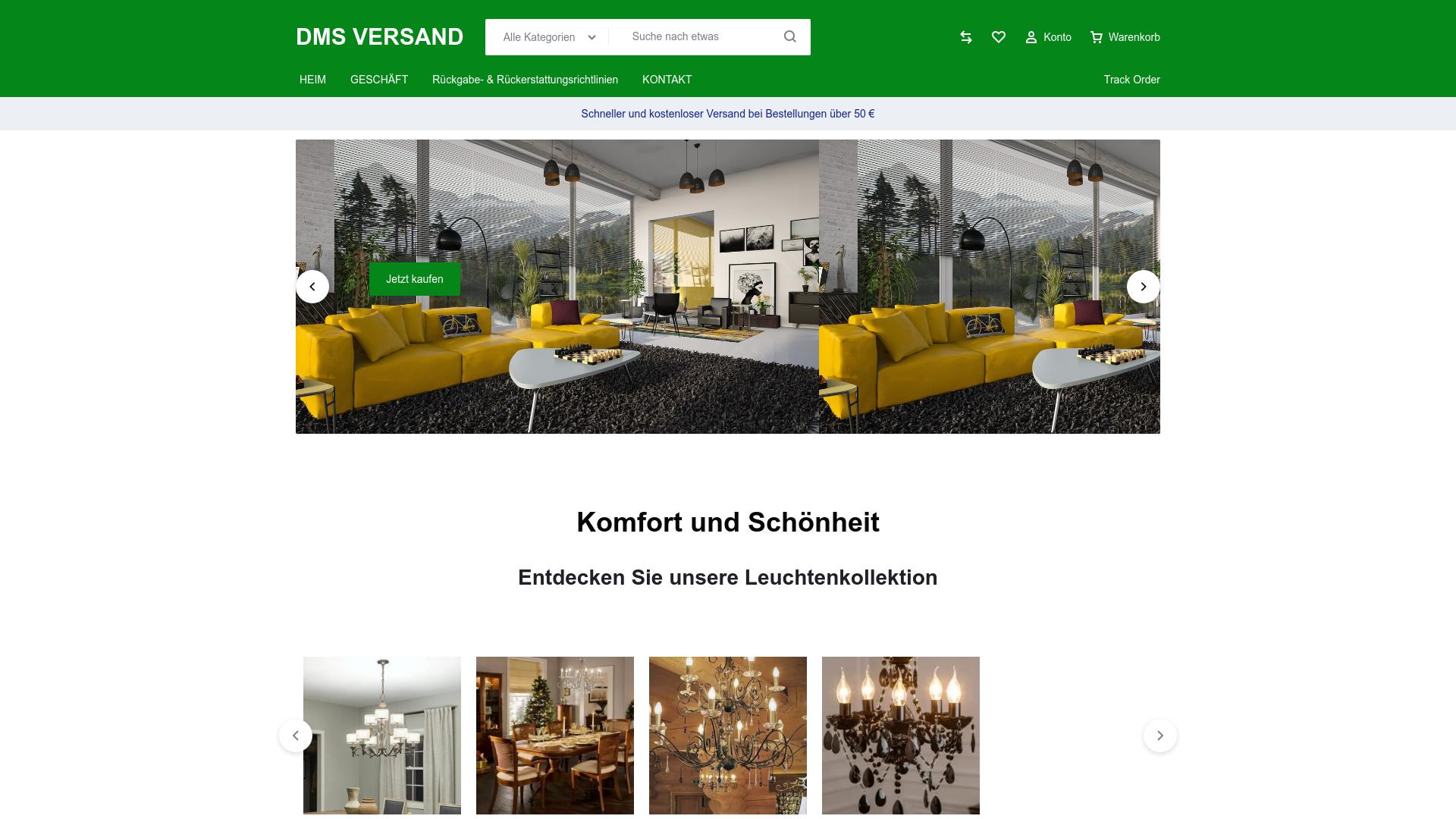 Screenshot dmsversand.de