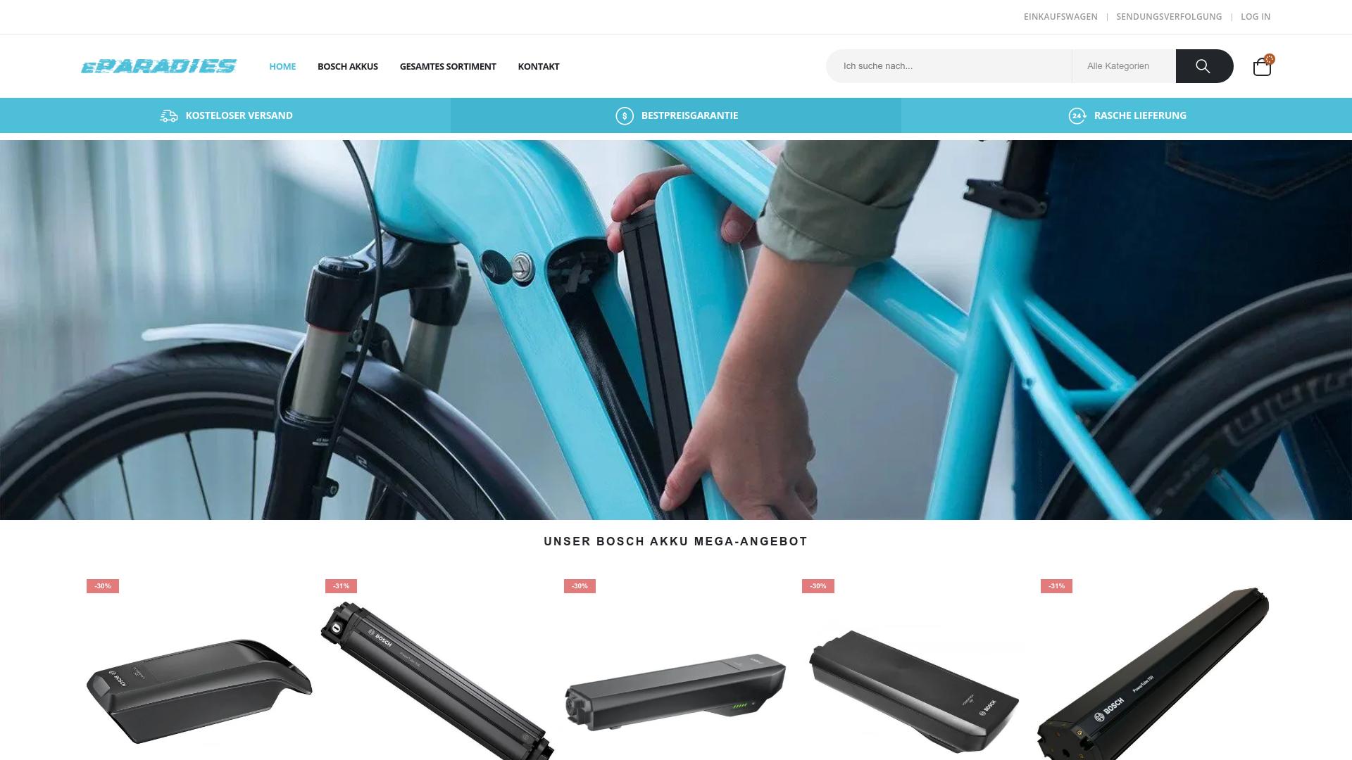 Screenshot eparadies.com