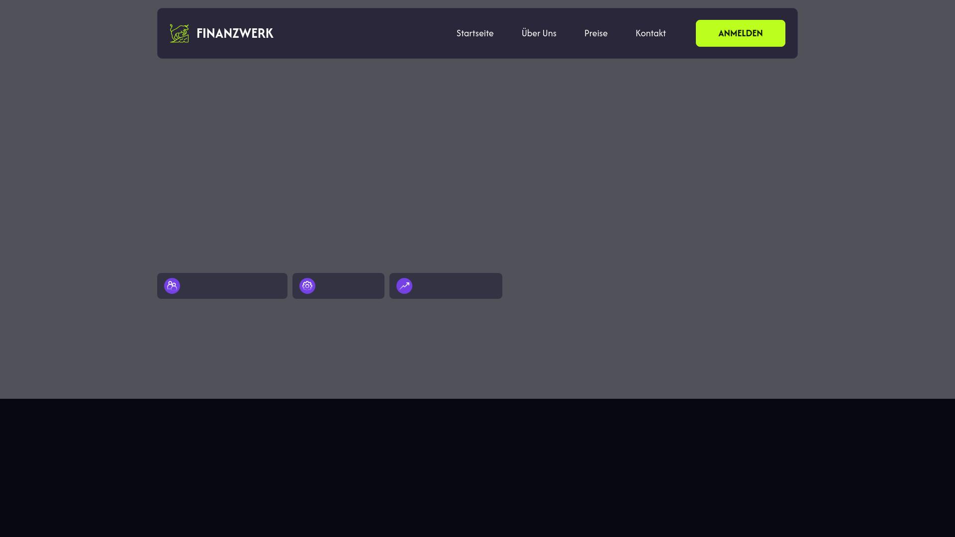 Screenshot finanzwerk.ag