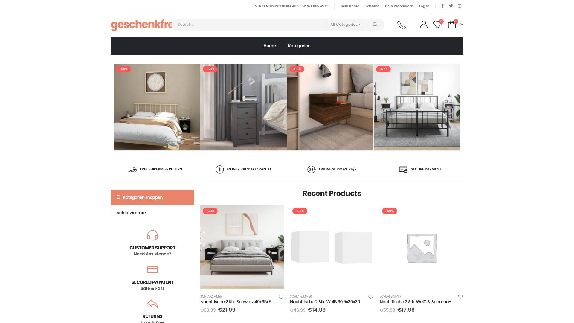 Screenshot geschenkfreudede.shop