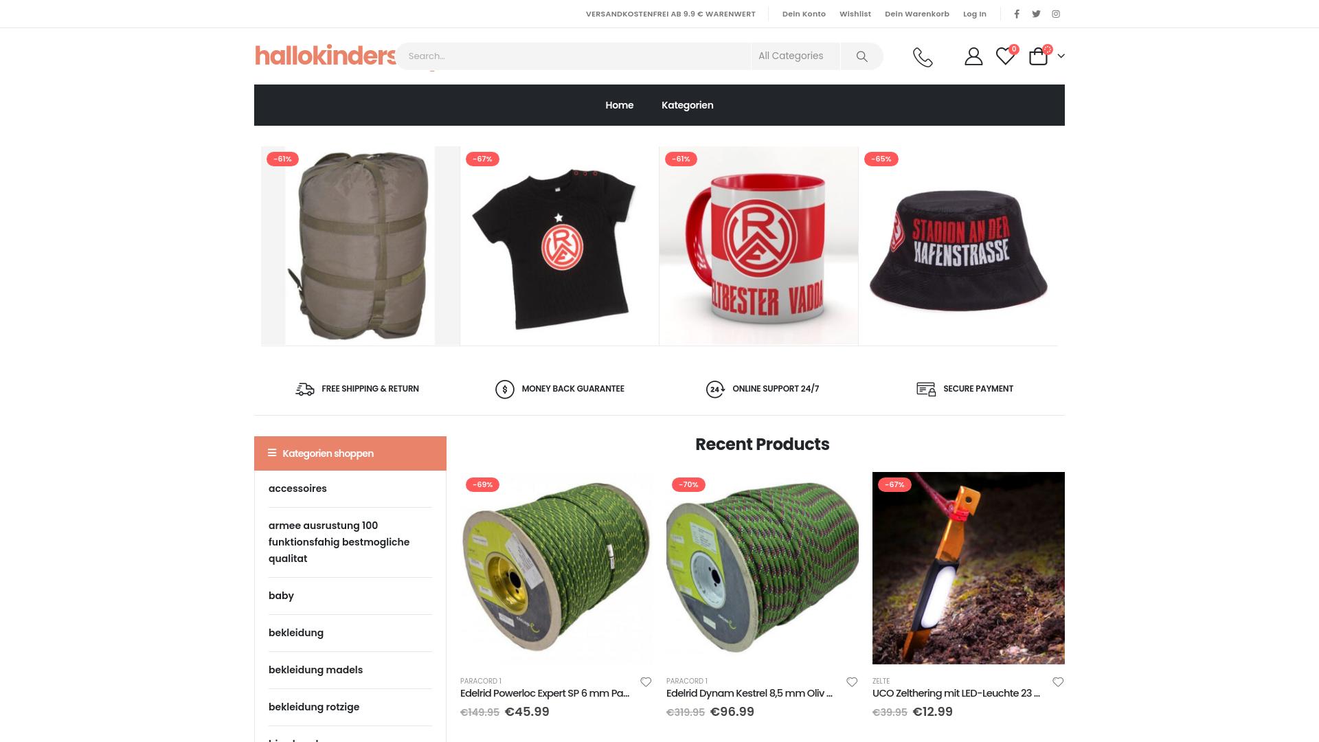 Screenshot hallokindershop.shop