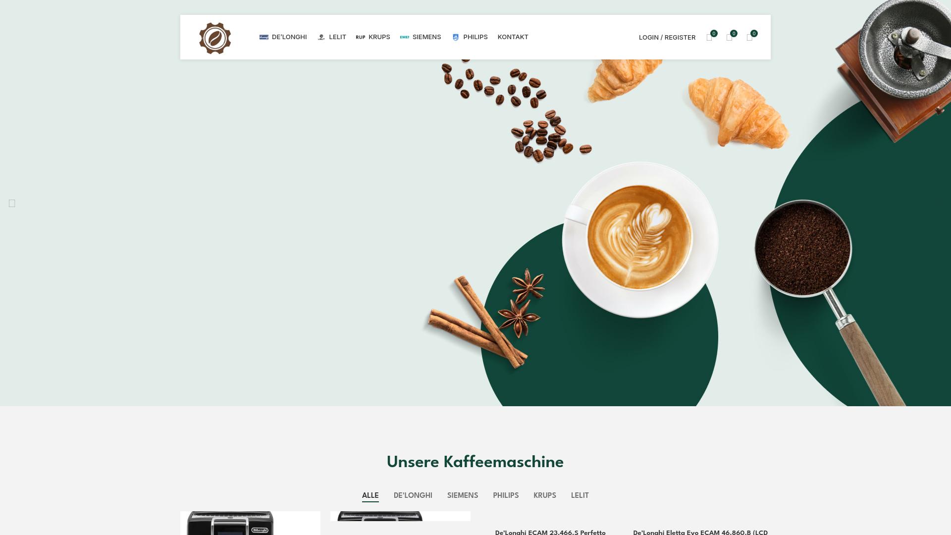 Screenshot harter-kaffee.de
