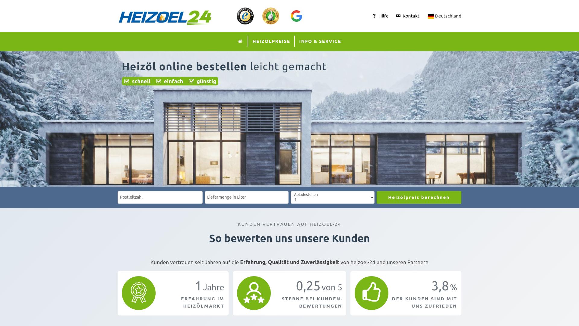Screenshot heiz-oel24.com