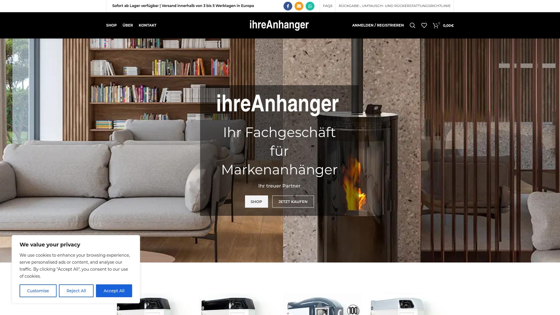 Screenshot ihreanhanger.com