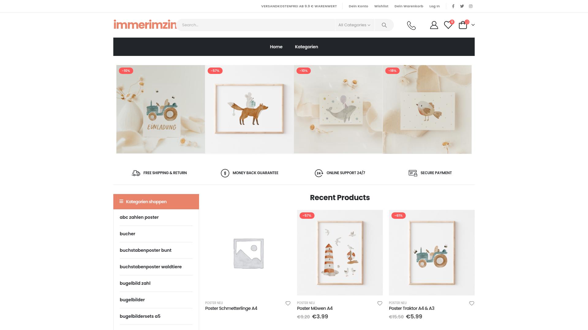 Screenshot immerimzimmerde.shop