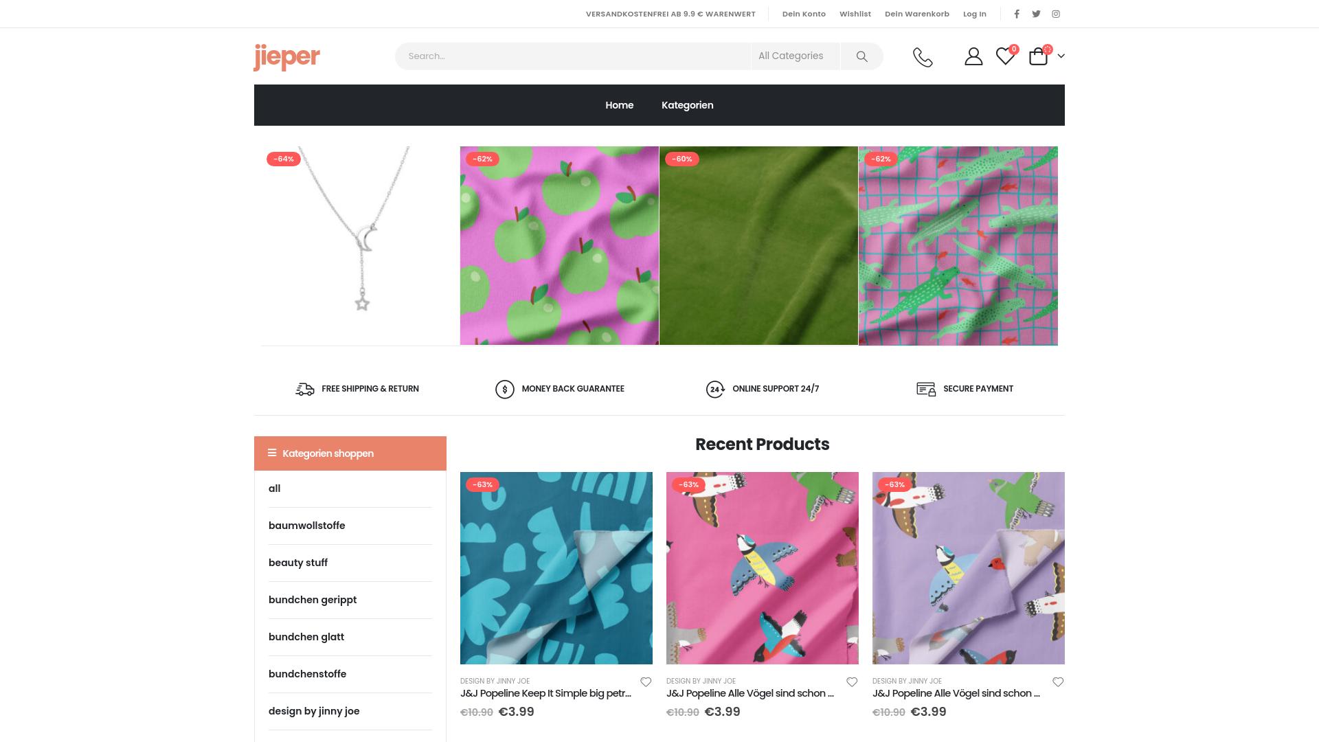 Screenshot jieper.shop