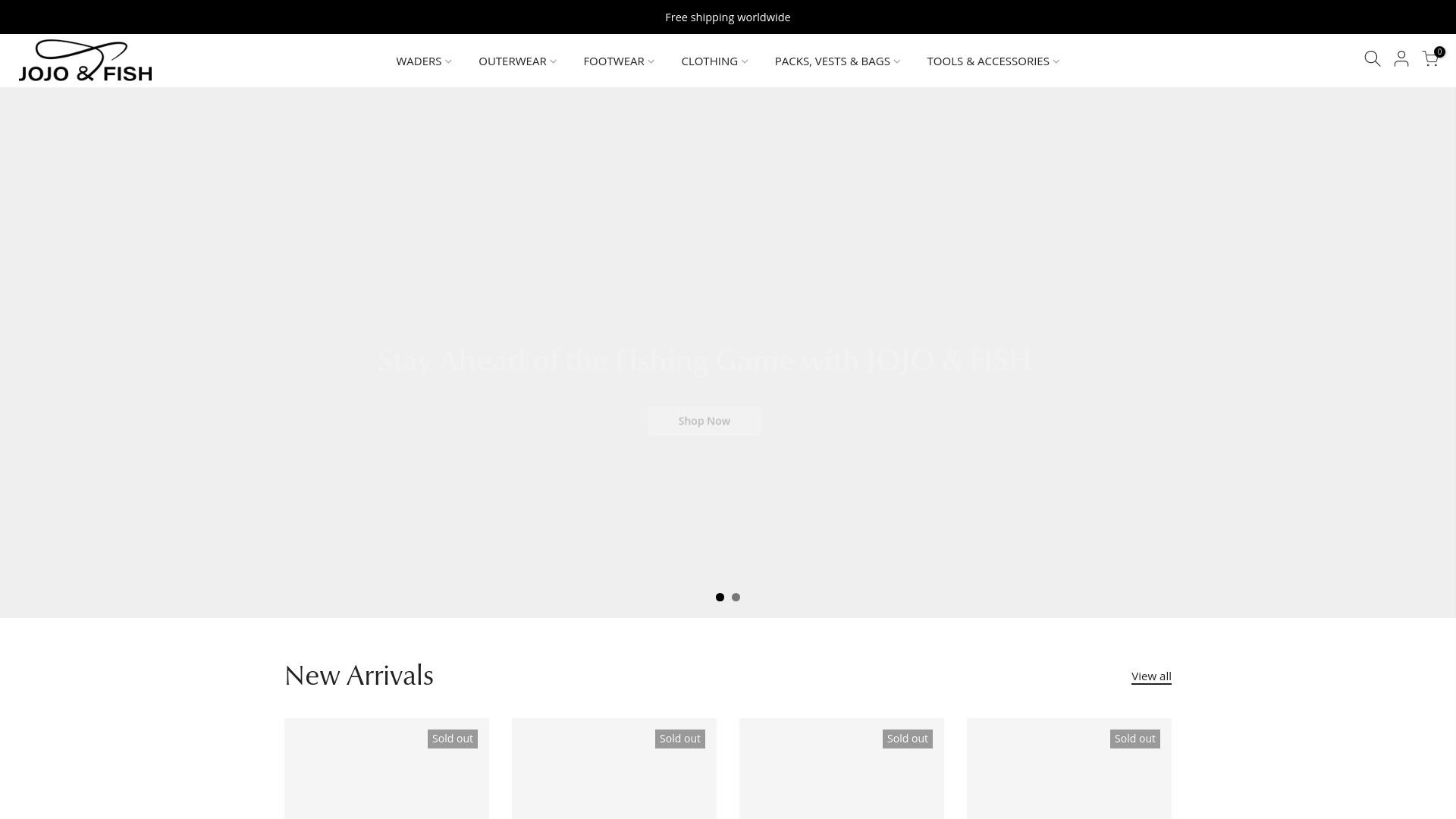 Screenshot jojofish.com