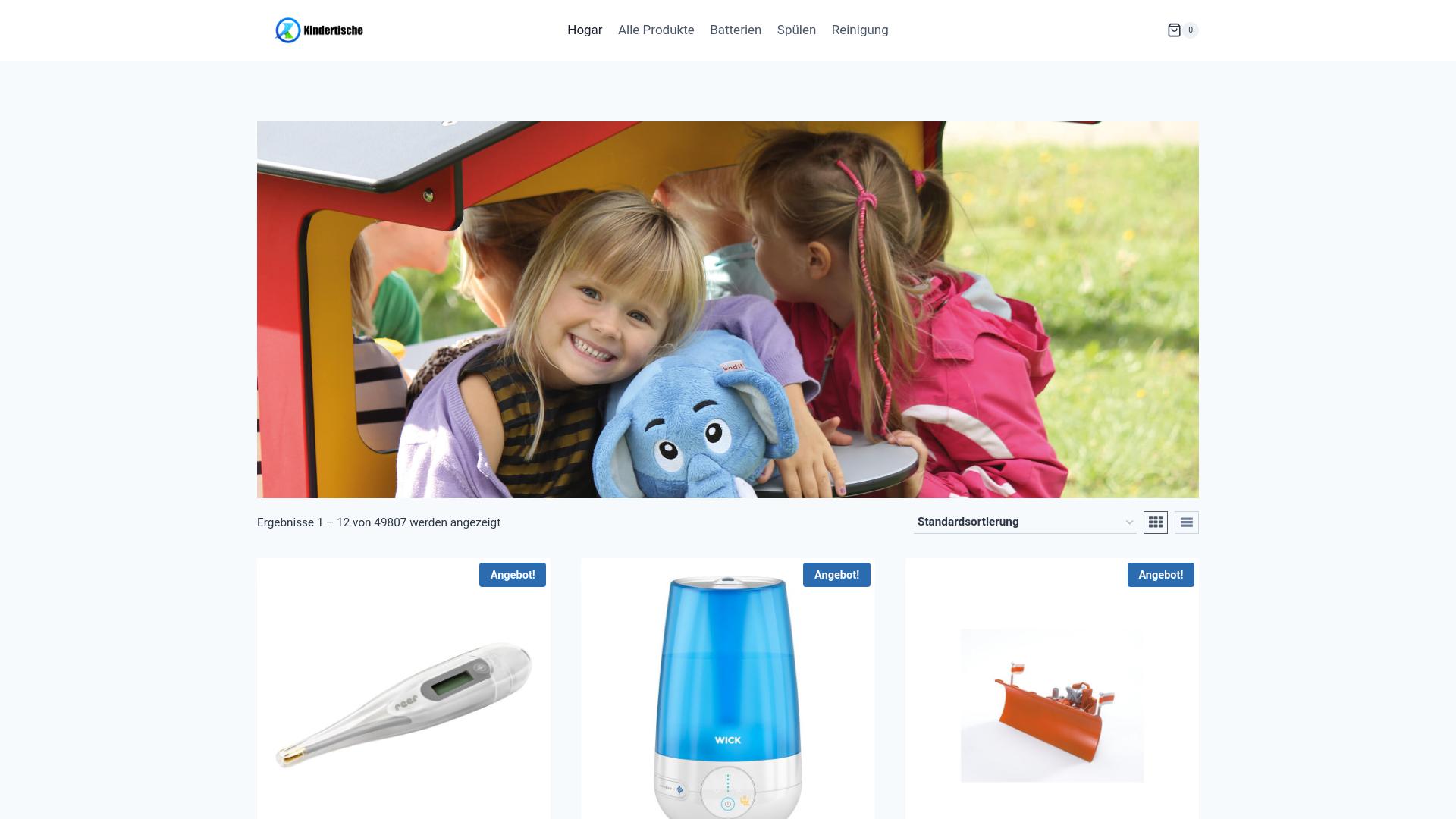 Screenshot kindertische.com