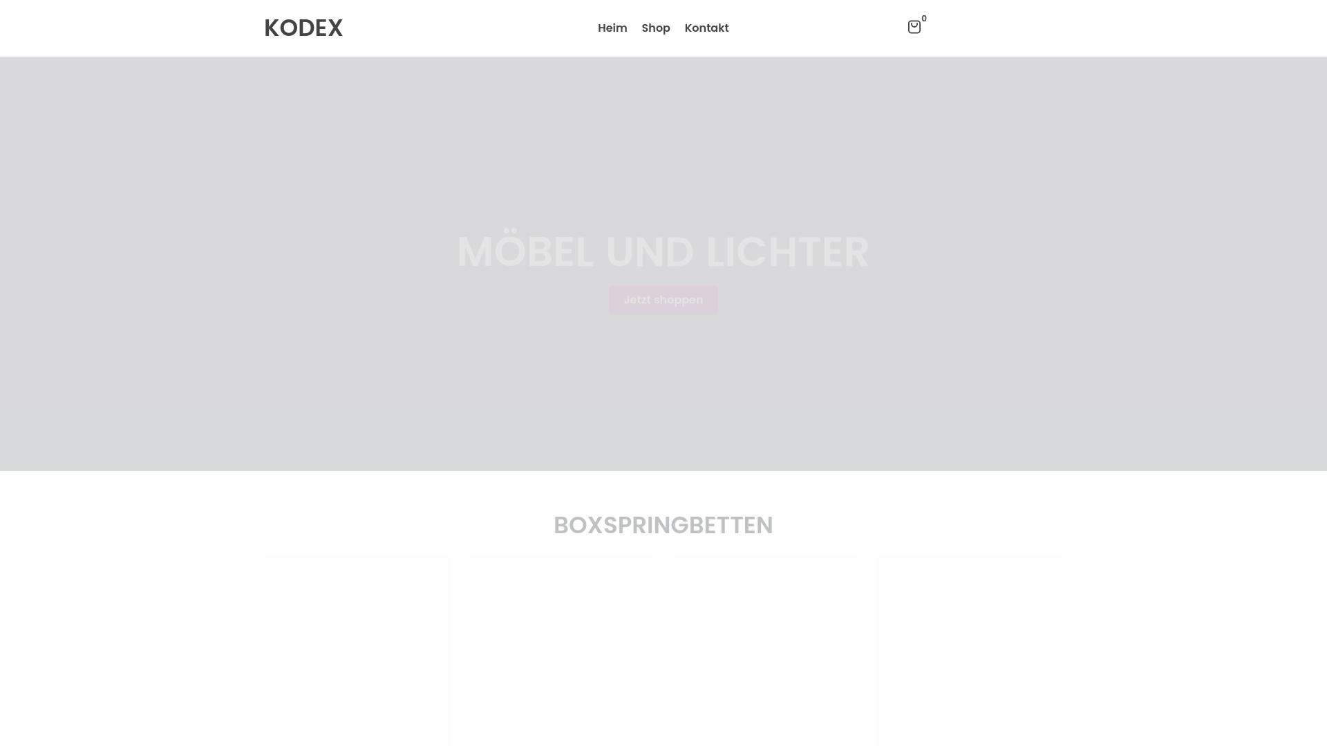 Screenshot kodex-versand.de