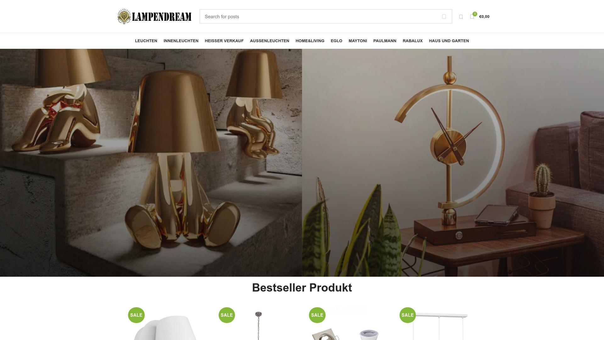 Screenshot lampendream.com