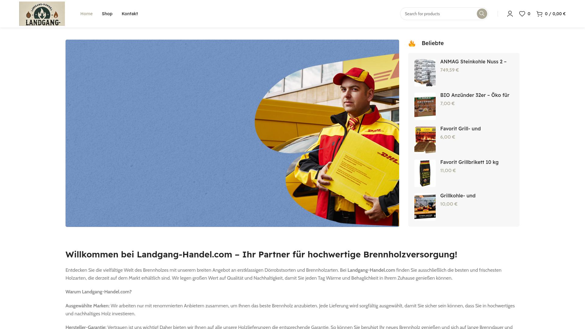 Screenshot landgang-handel.com