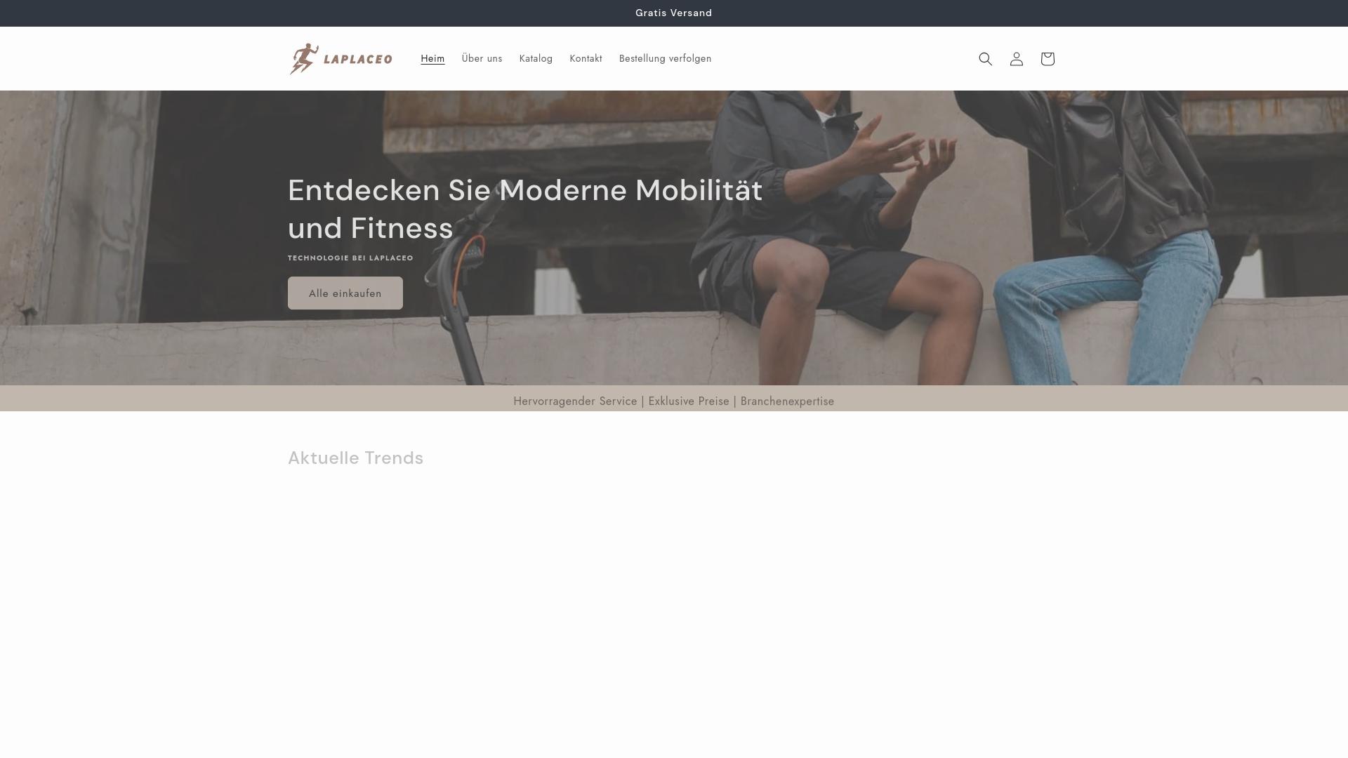 Screenshot laplaceo.myshopify.com