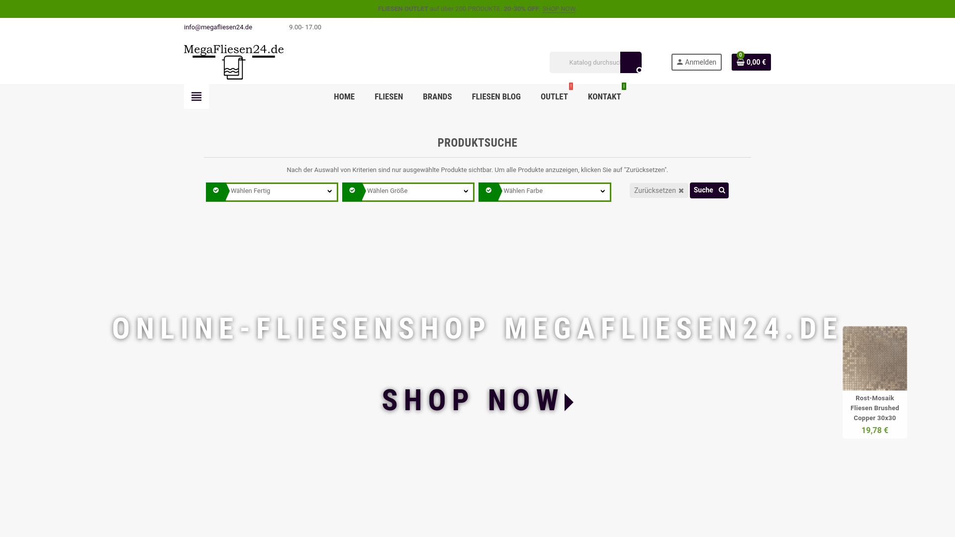Screenshot megafliesen24.de