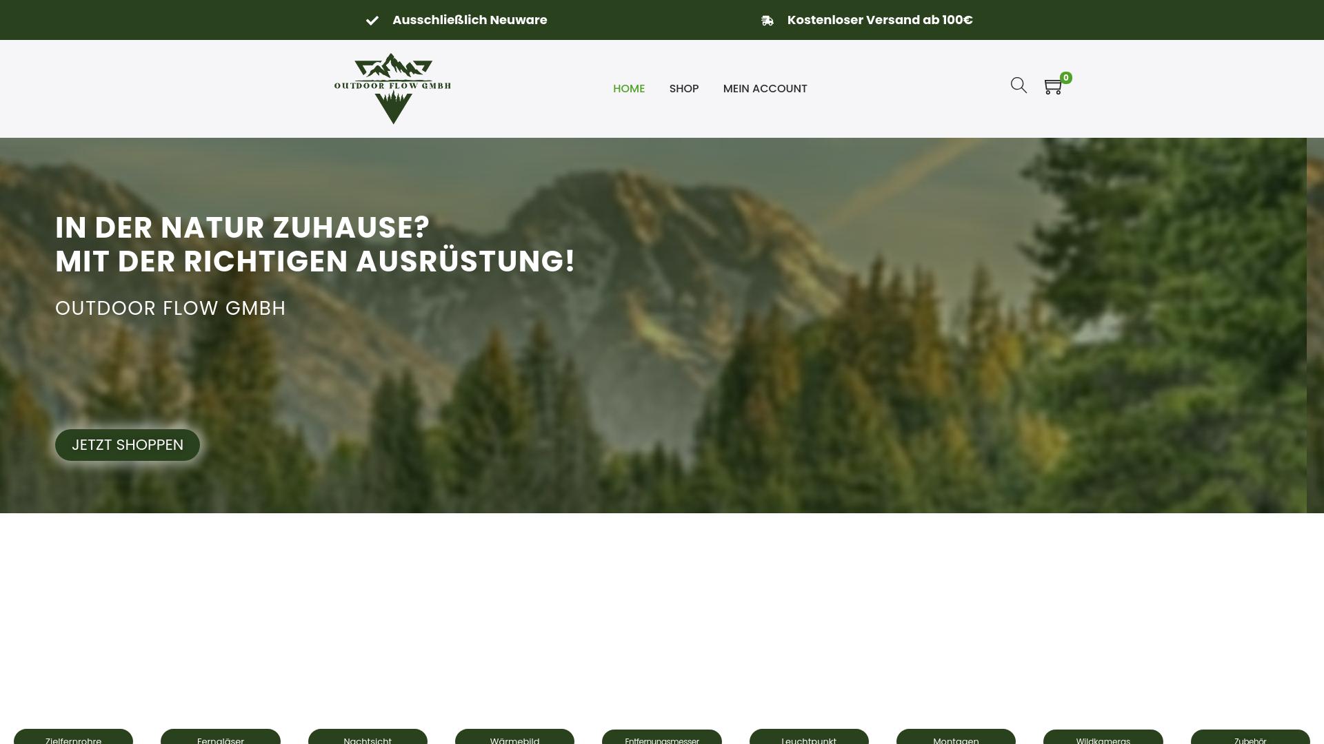 Screenshot outdoorflow-gmbh.de