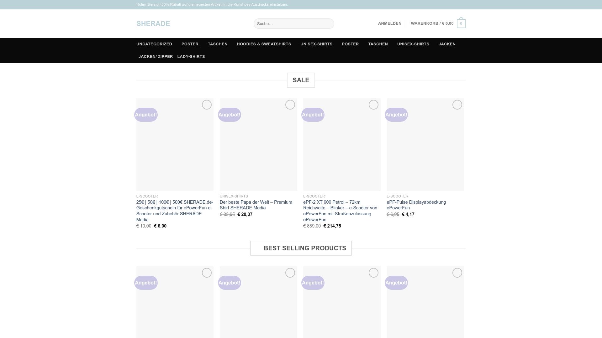Screenshot sherade.shop