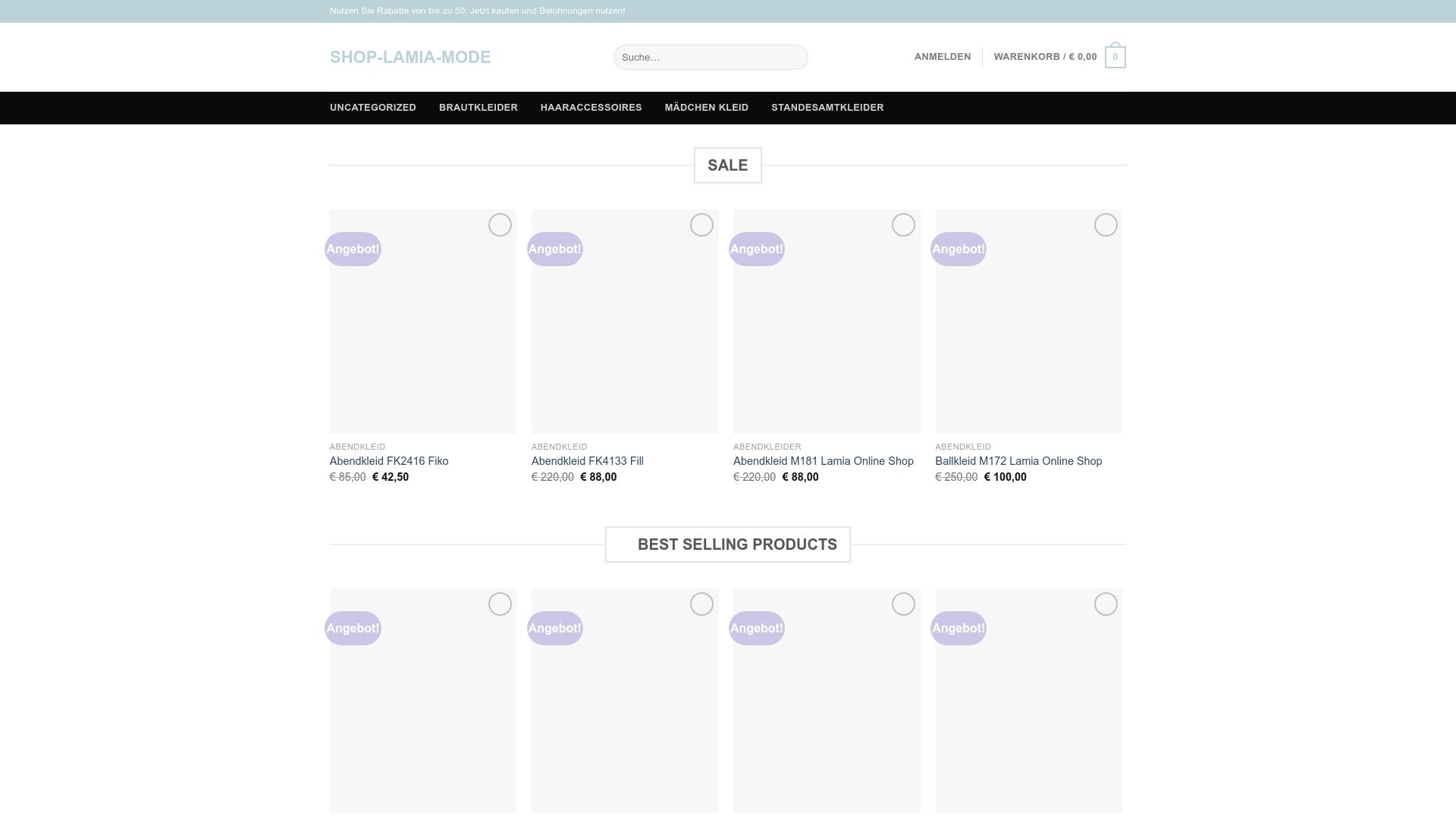 Screenshot shop-lamia-mode.shop