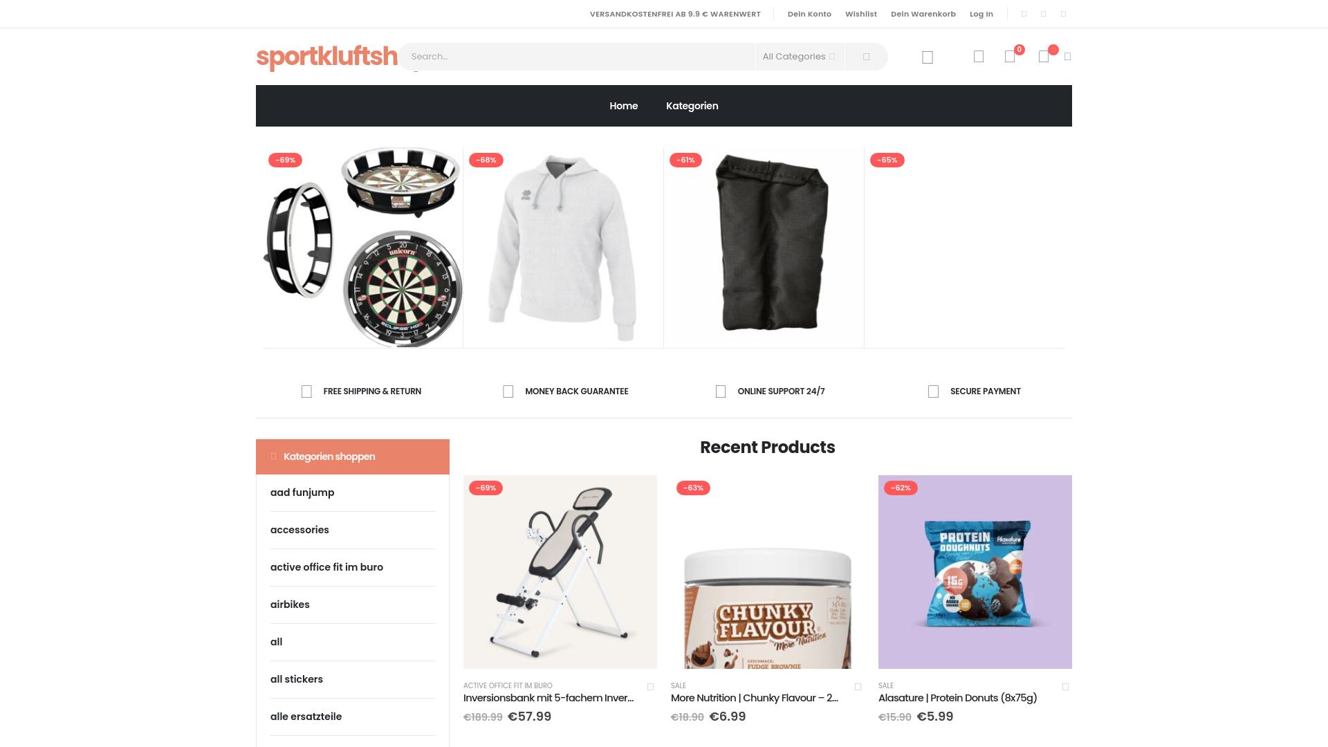 Screenshot sportkluftshop.shop