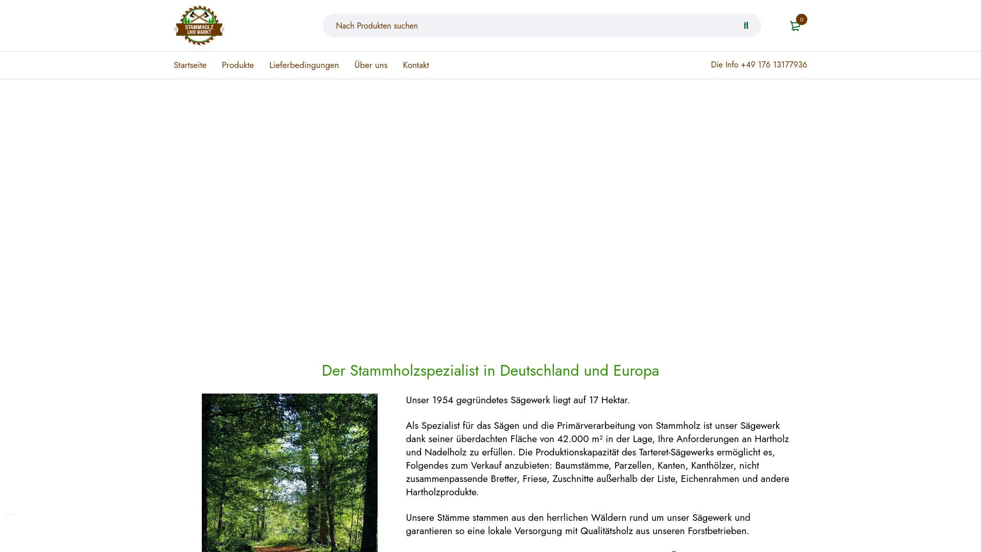 Screenshot stammholzlkwmarkt.com