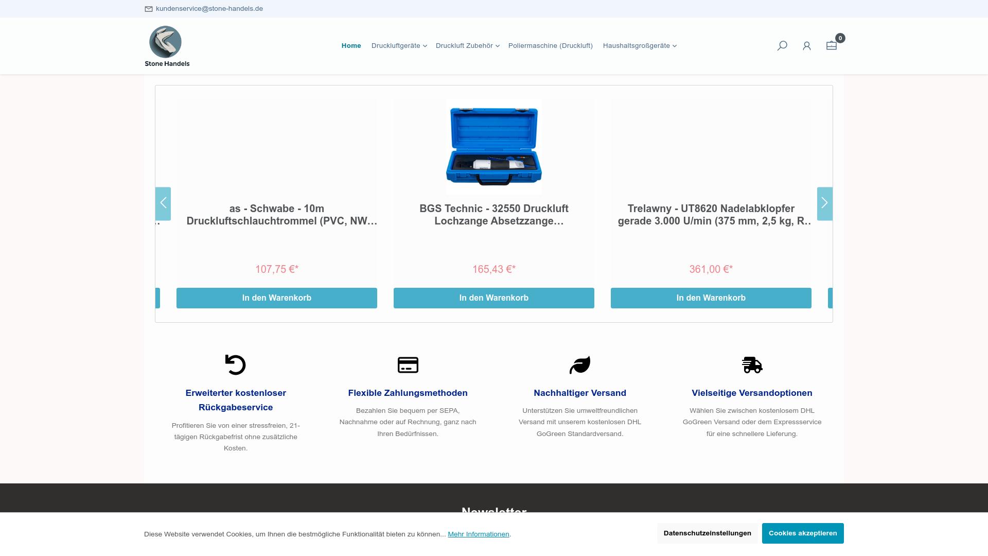 Screenshot stone-handels.de