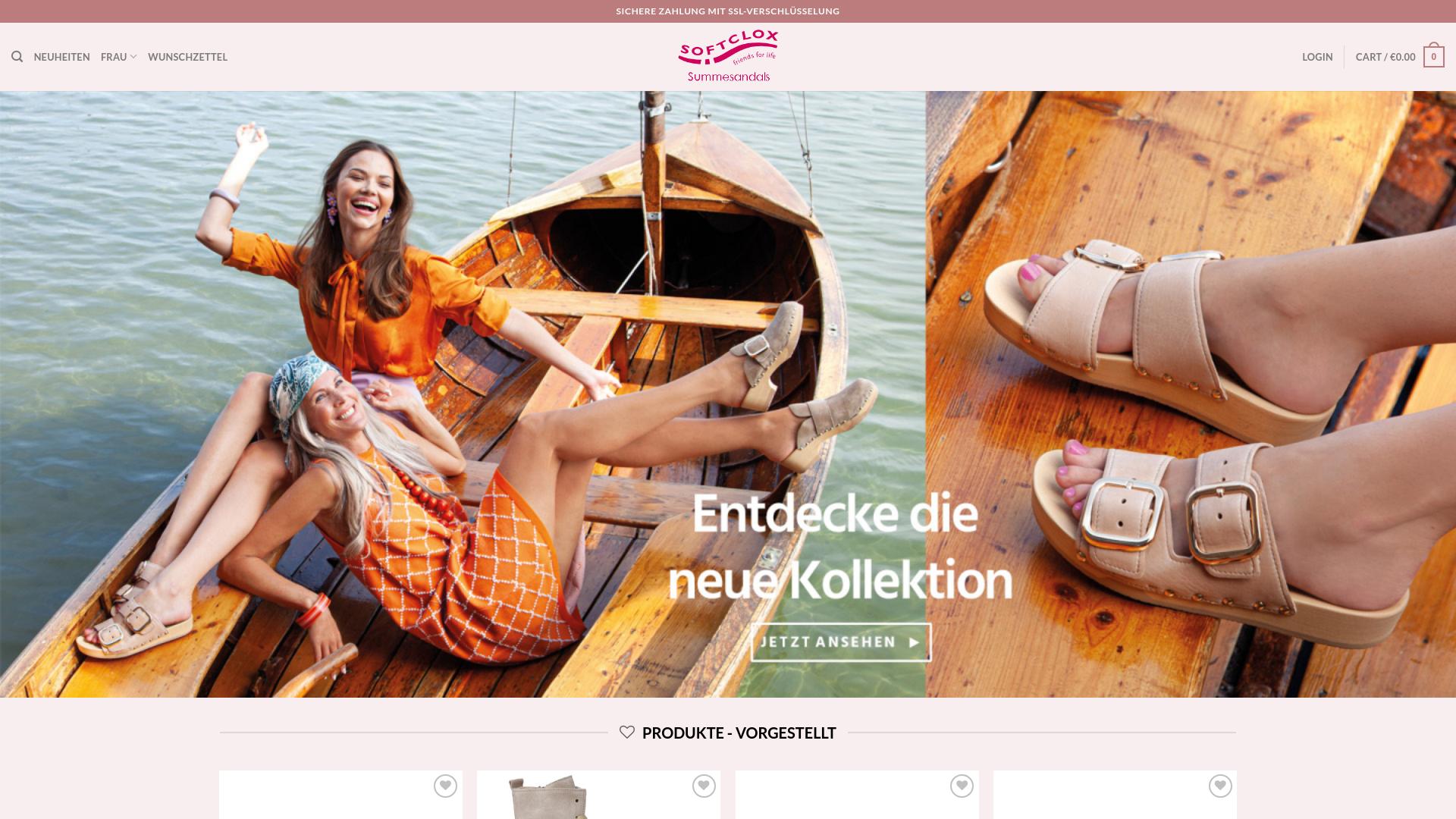 Screenshot summesandals.com