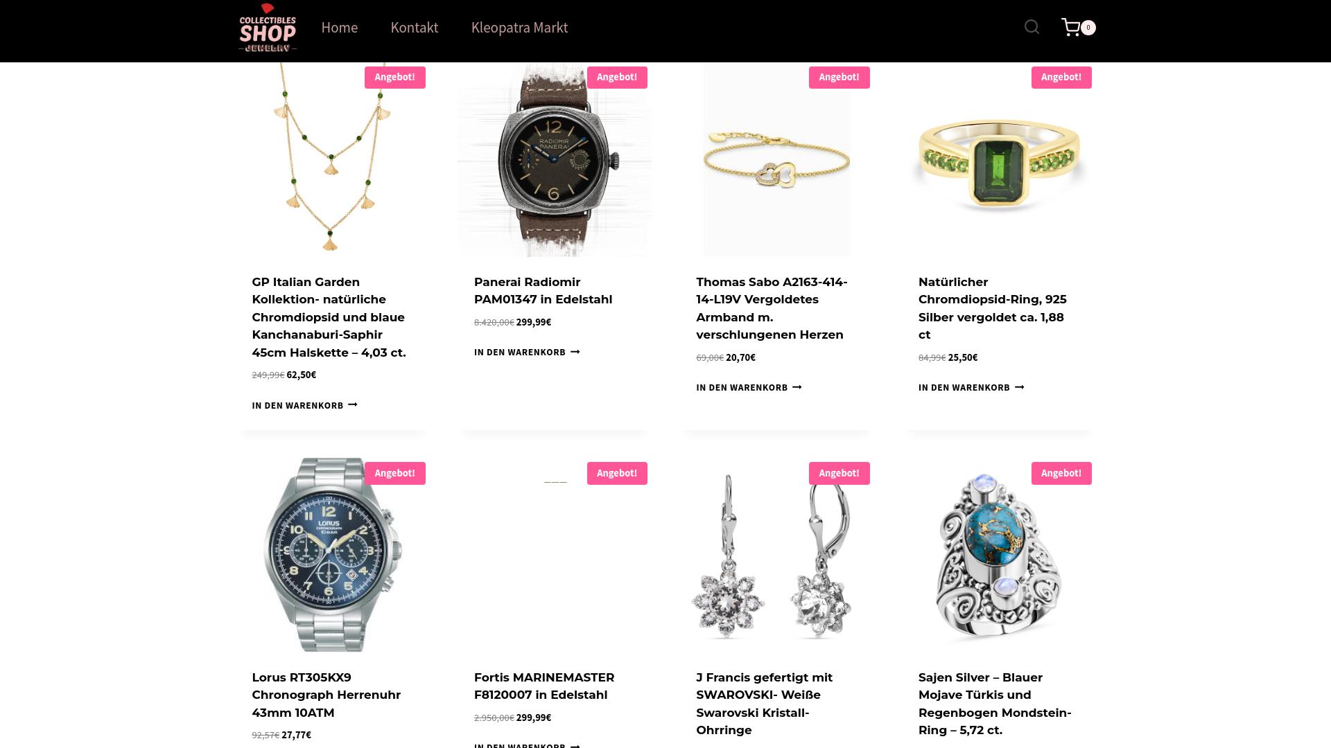 Screenshot topcollectibleshop.com